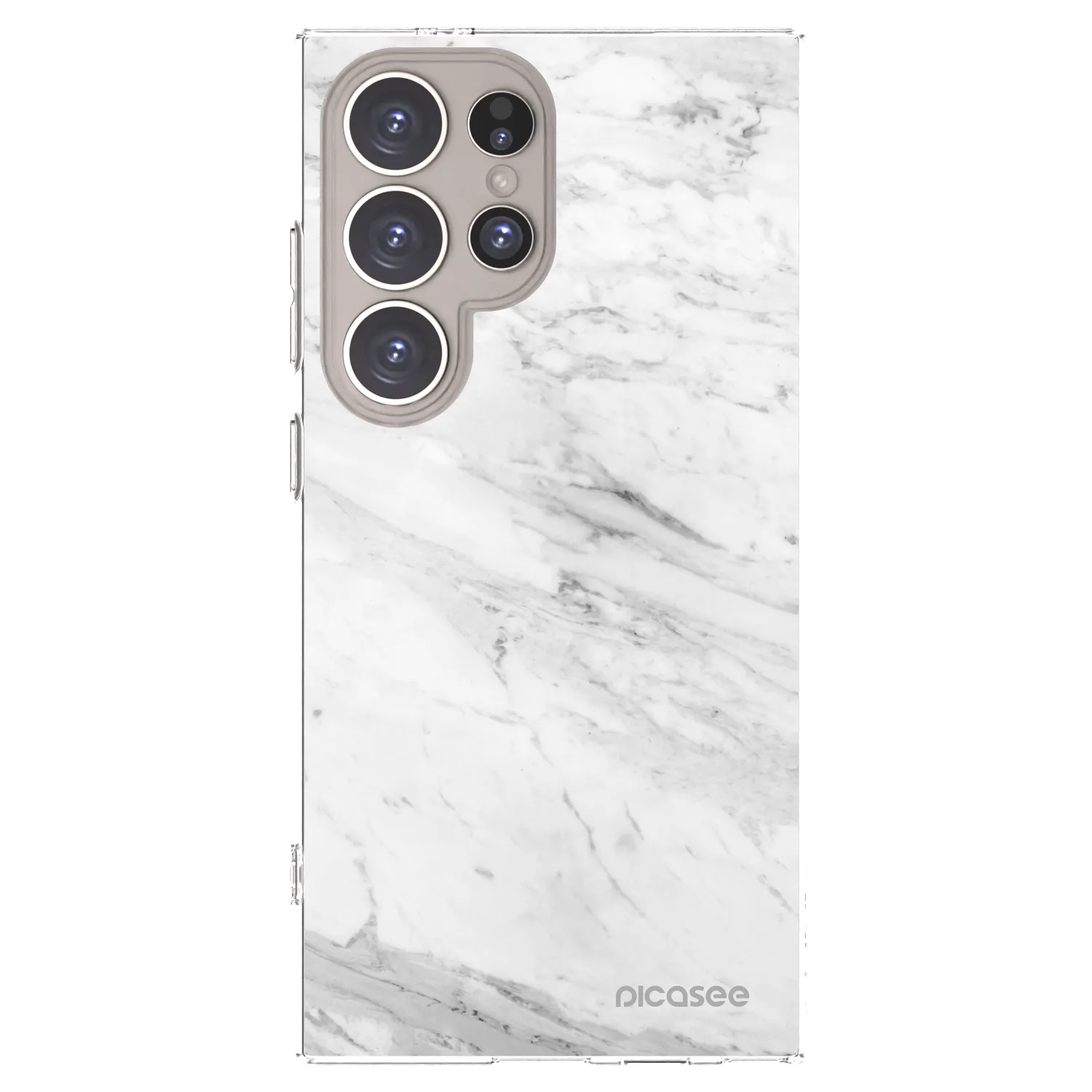 Picasee silikonový průhledný obal pro Samsung Galaxy S24 Ultra S928B 5G - White marble