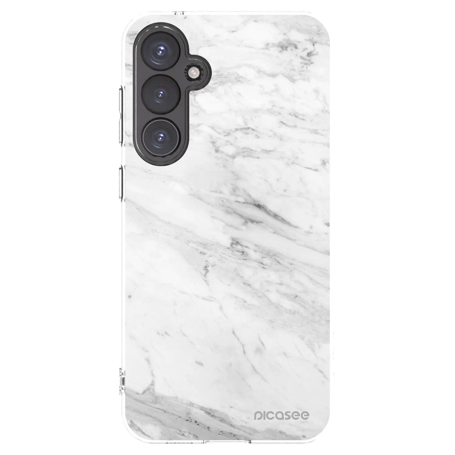 Picasee silikonový průhledný obal pro Samsung Galaxy S23 FE S711B - White marble