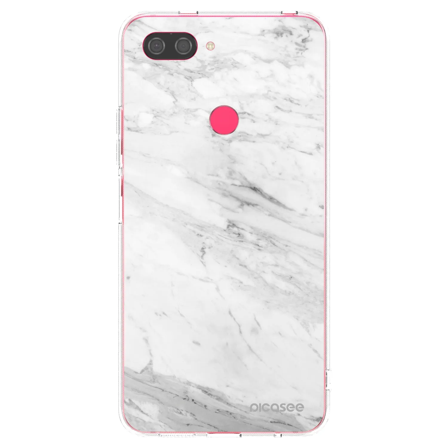 Picasee silikonový průhledný obal pro Xiaomi Mi 8 Lite - White marble