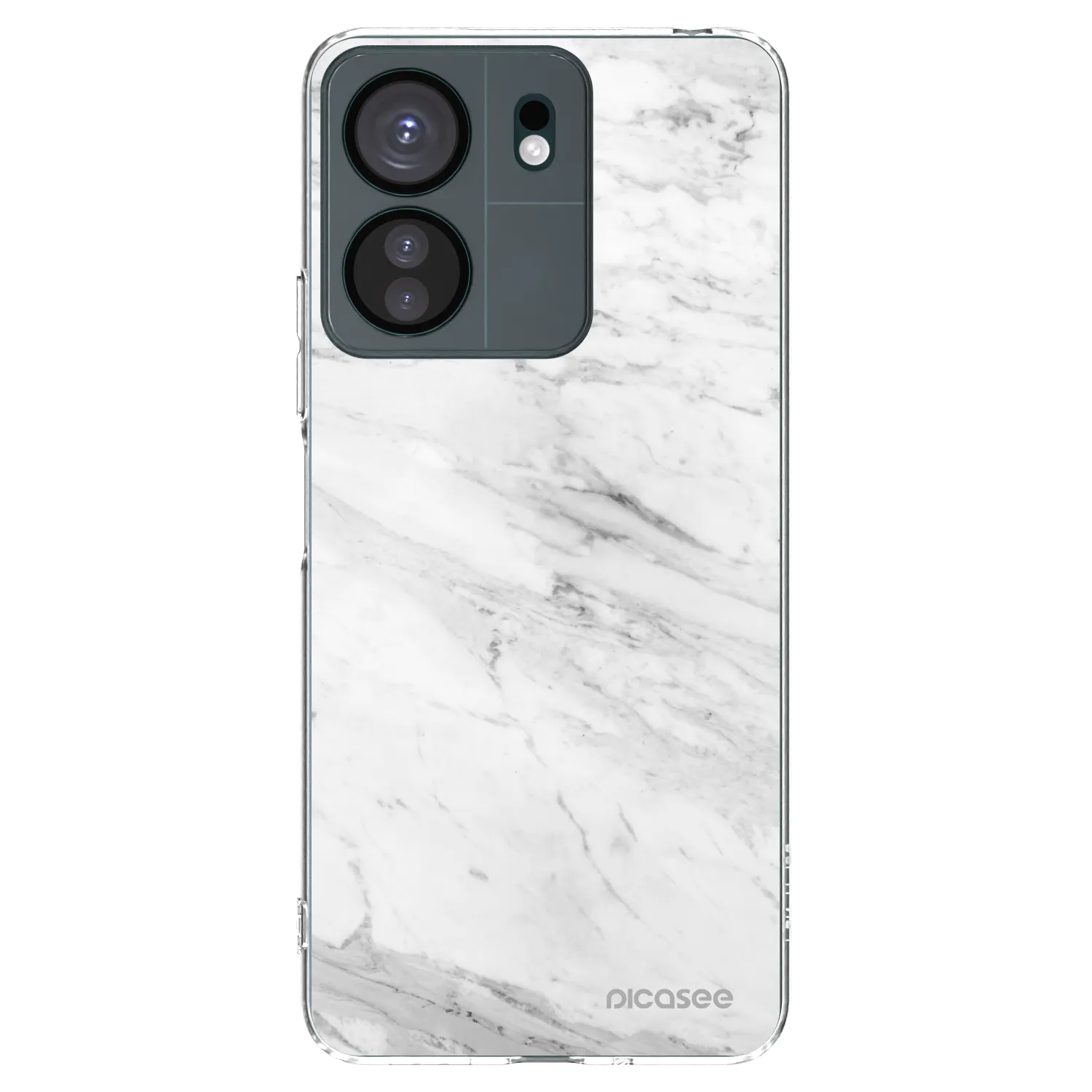Picasee silikonový průhledný obal pro Xiaomi Redmi 13C 4G - White marble