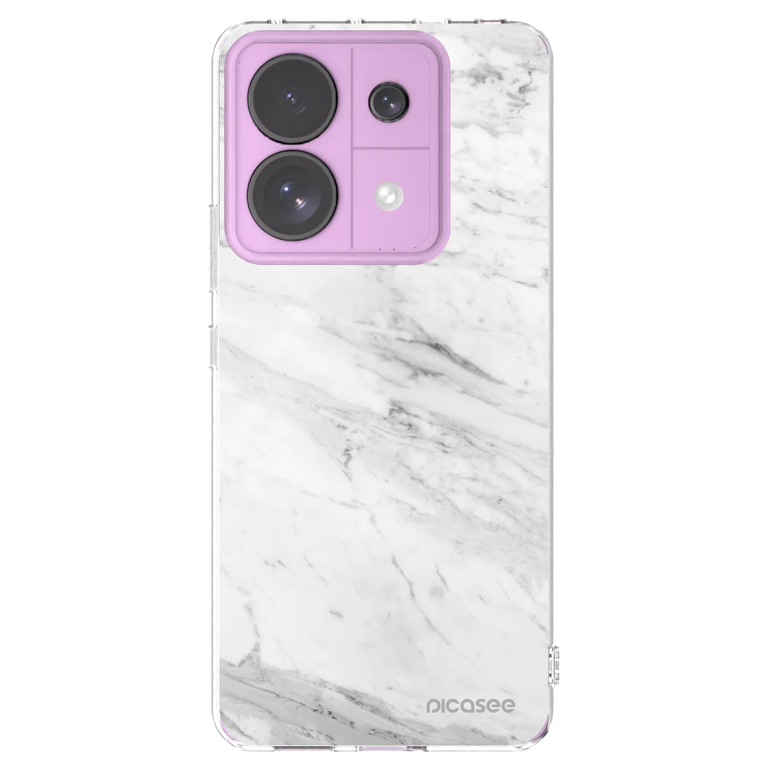 Picasee silikonový průhledný obal pro Xiaomi Redmi Note 13 Pro 5G - White marble