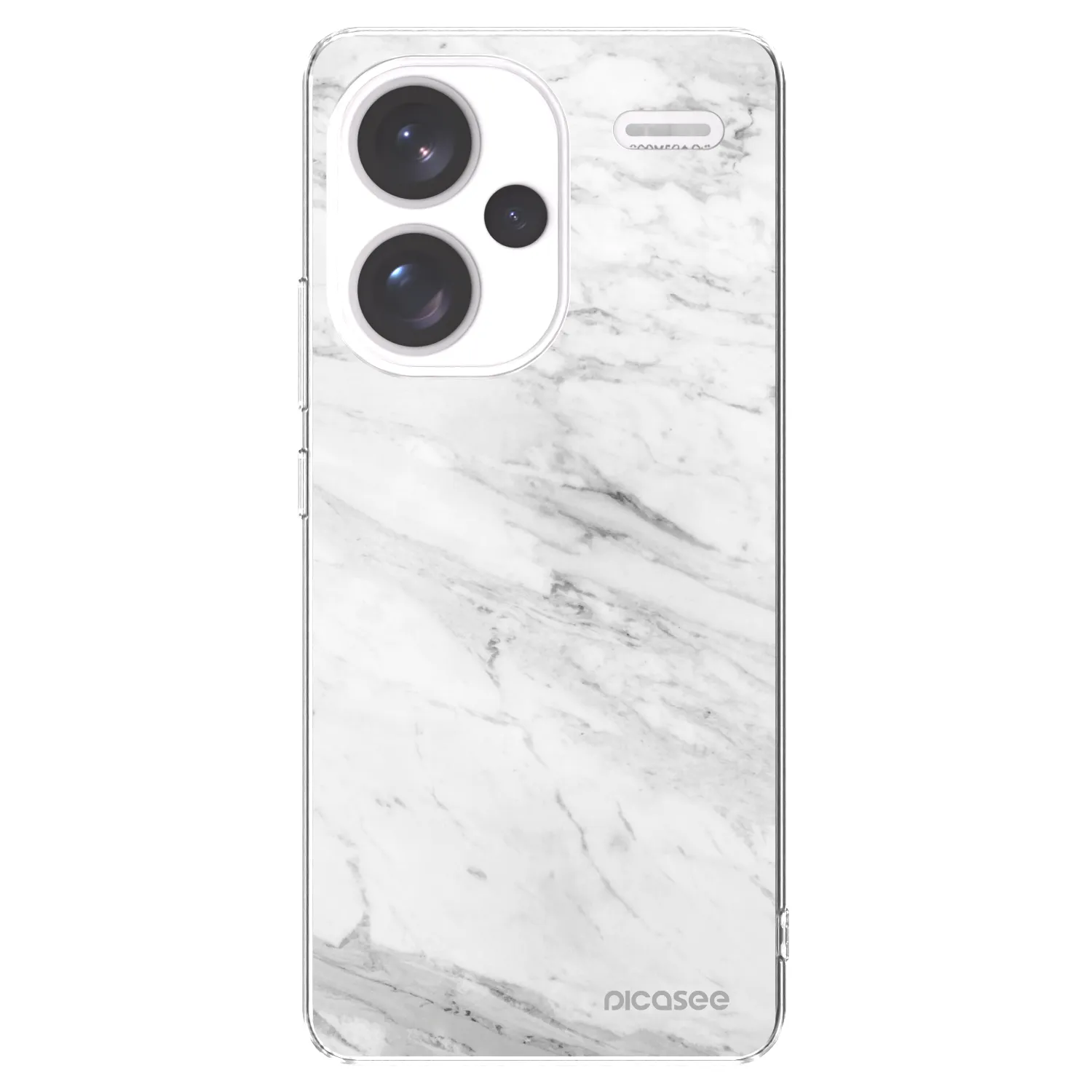 Picasee silikonový průhledný obal pro Xiaomi Redmi Note 13 Pro+ 5G - White marble