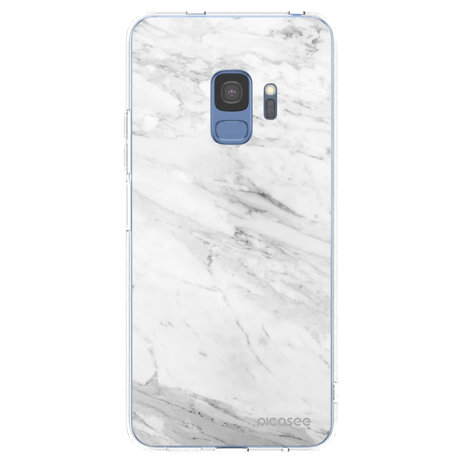 Picasee silikonový průhledný obal pro Samsung Galaxy S9 G960F - White marble