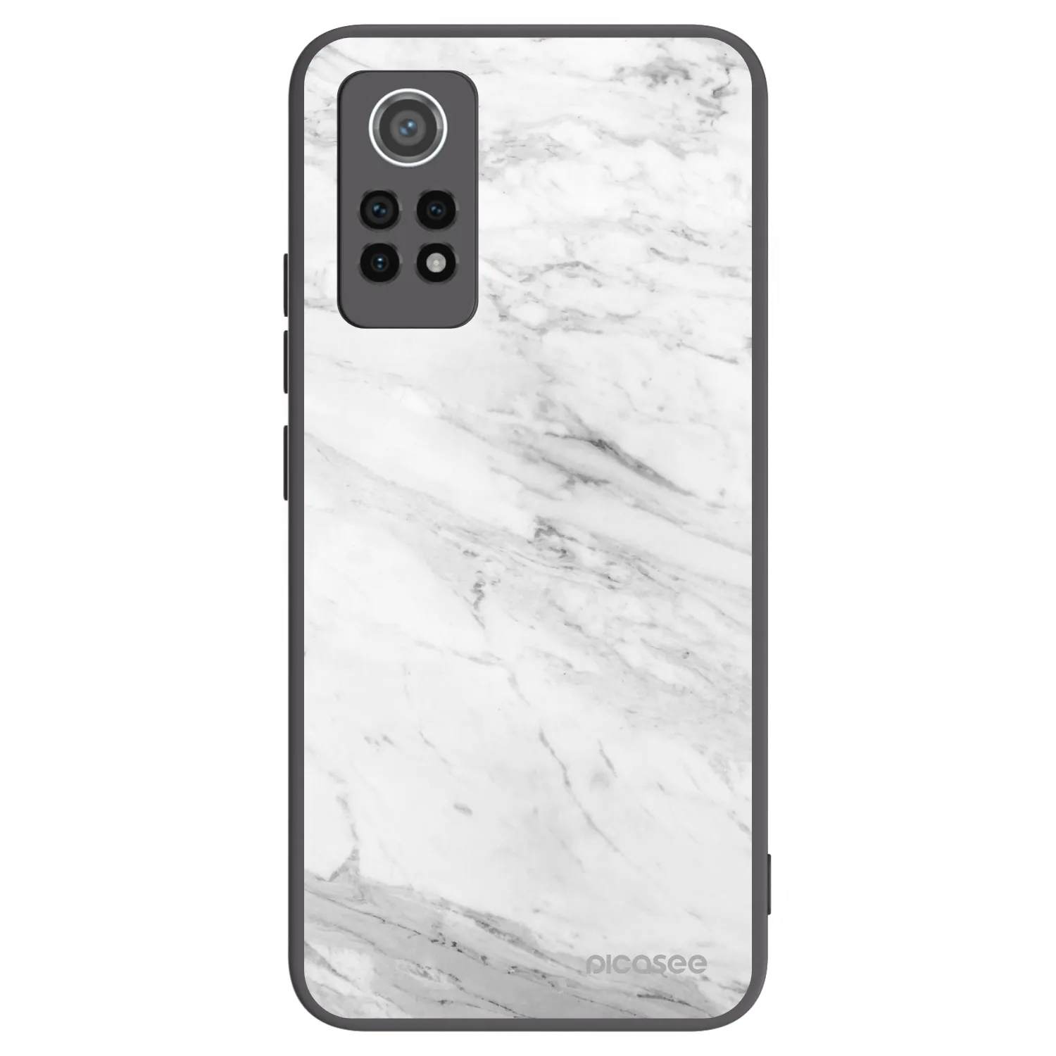 Picasee silikonový černý obal pro Xiaomi Redmi Note 12 Pro 4G - White marble