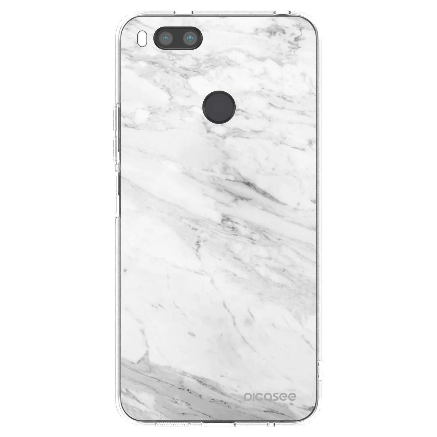 Picasee silikonový průhledný obal pro Xiaomi Mi A1 Global - White marble