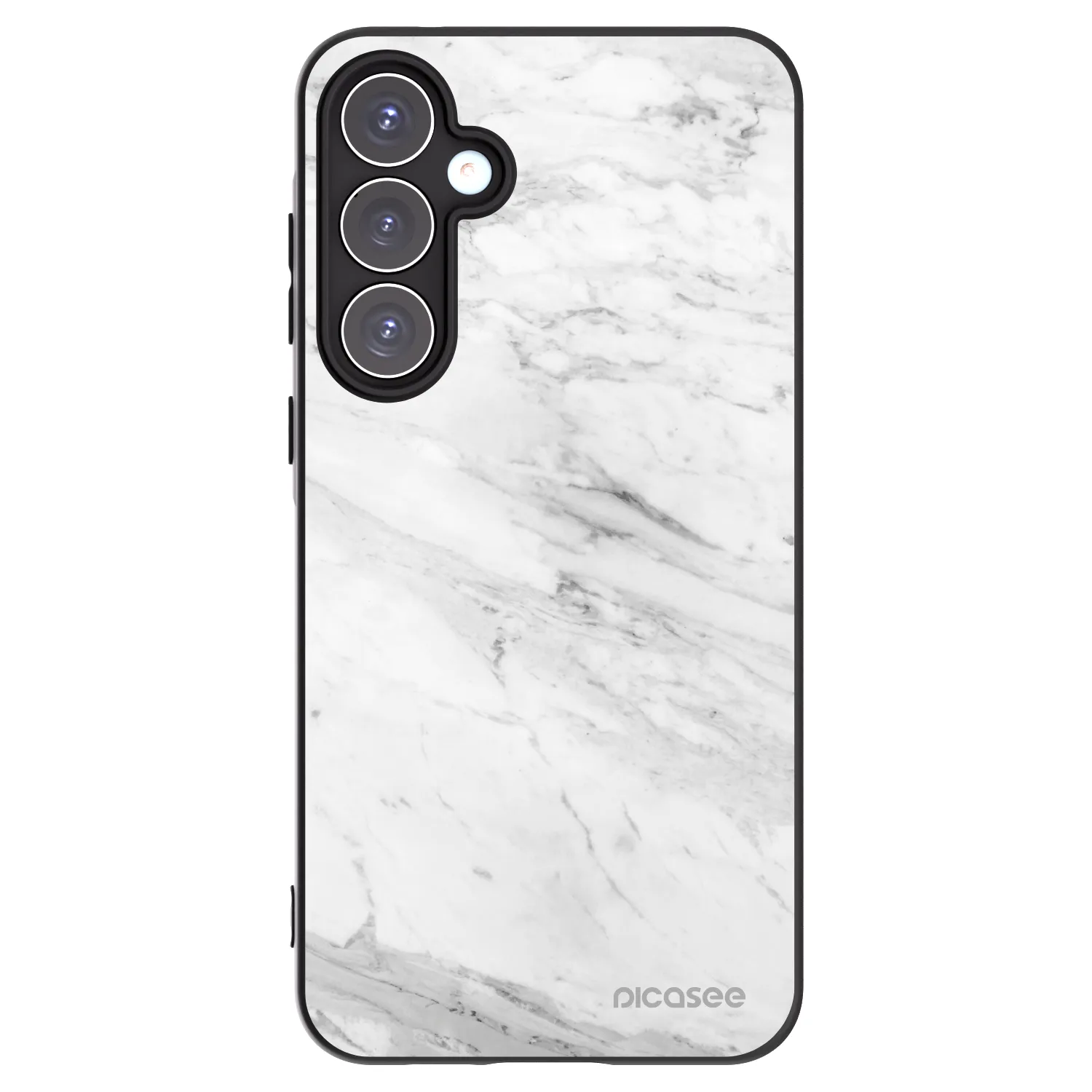 Picasee silikonový černý obal pro Samsung Galaxy A55 5G A556B - White marble
