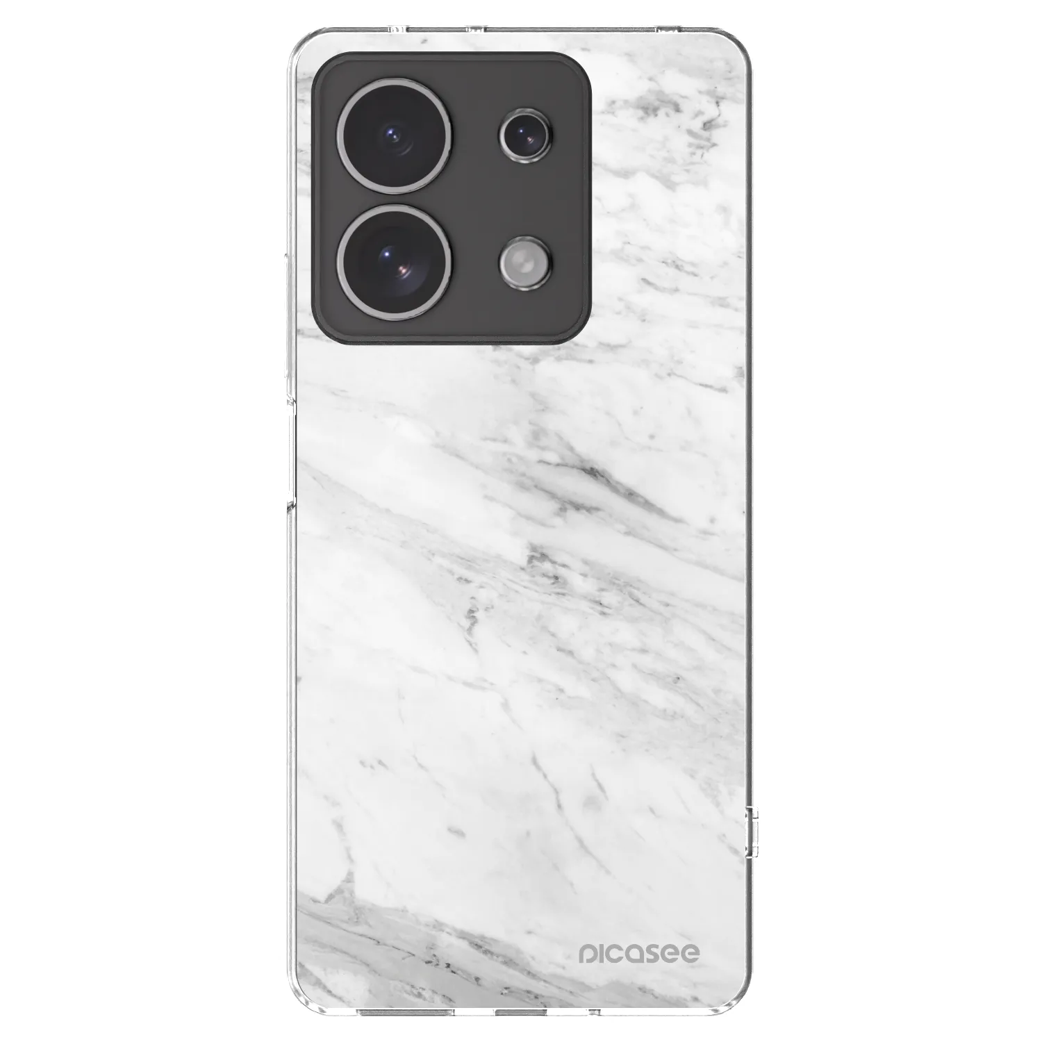 Picasee silikonový průhledný obal pro Xiaomi Redmi Note 13 4G - White marble