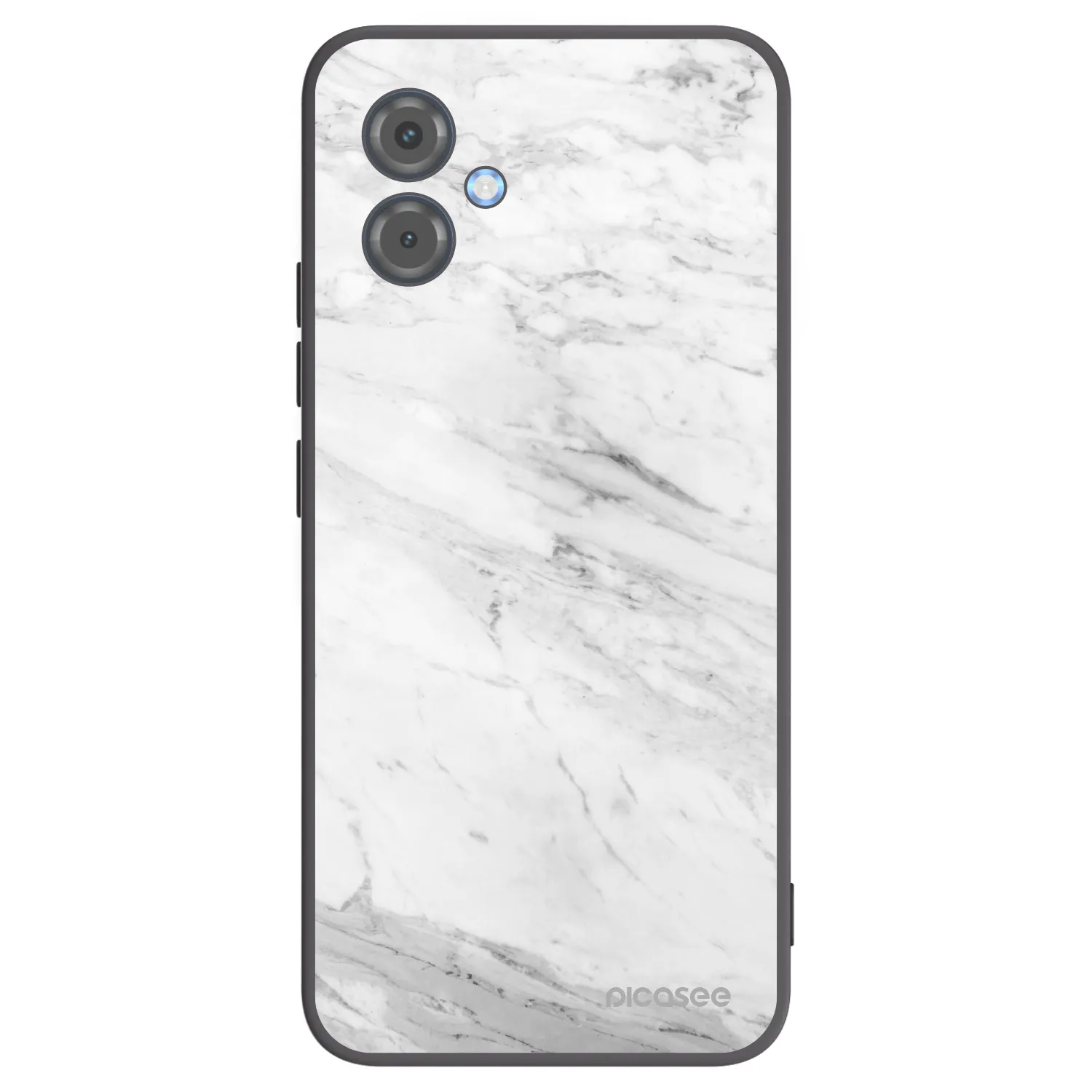 Picasee silikonový černý obal pro Motorola Moto G14 - White marble