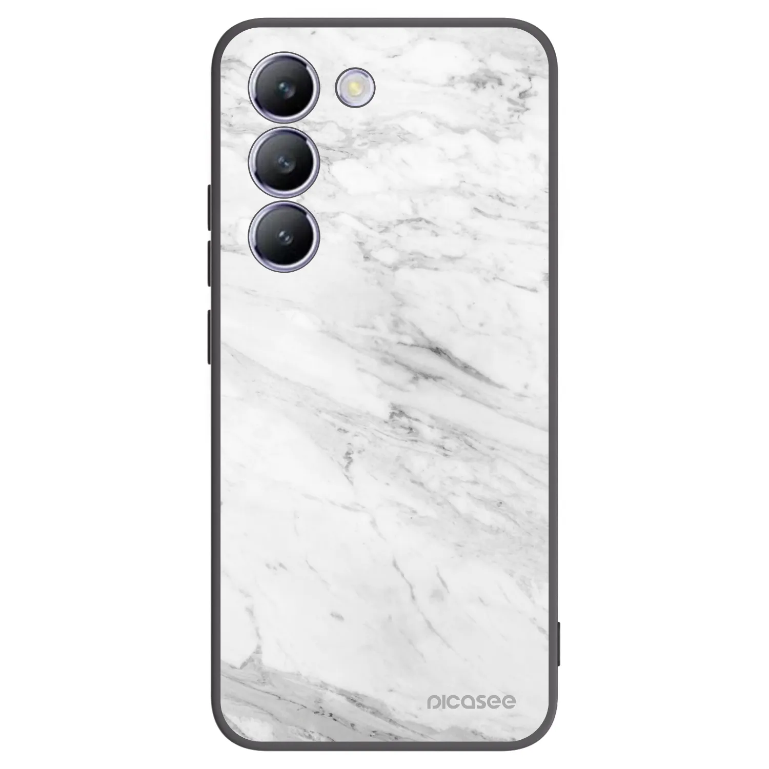 Picasee silikonový černý obal pro Vivo V40 SE 5G - White marble