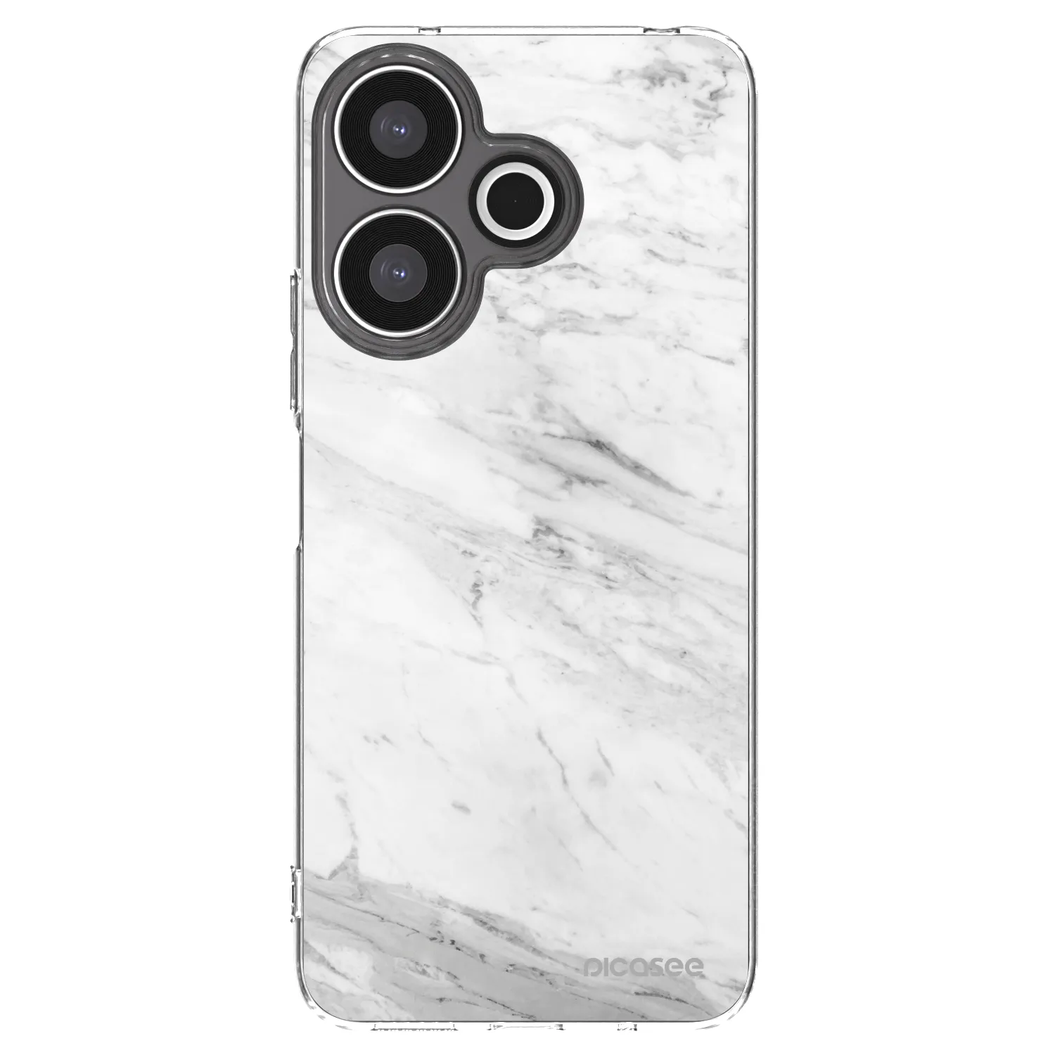Picasee silikonový průhledný obal pro Xiaomi Redmi 13 4G - White marble