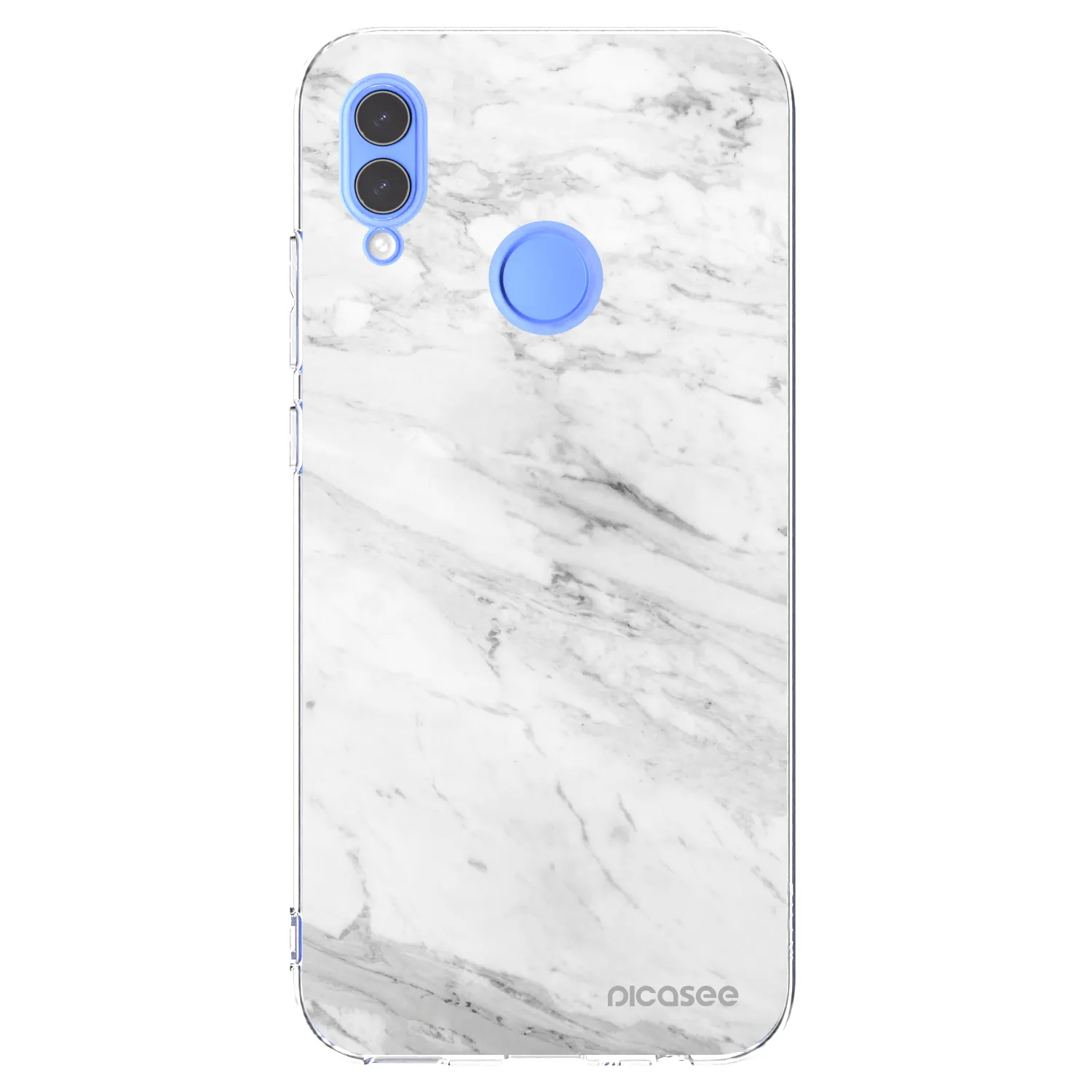 Picasee silikonový průhledný obal pro Huawei P Smart 2019 - White marble