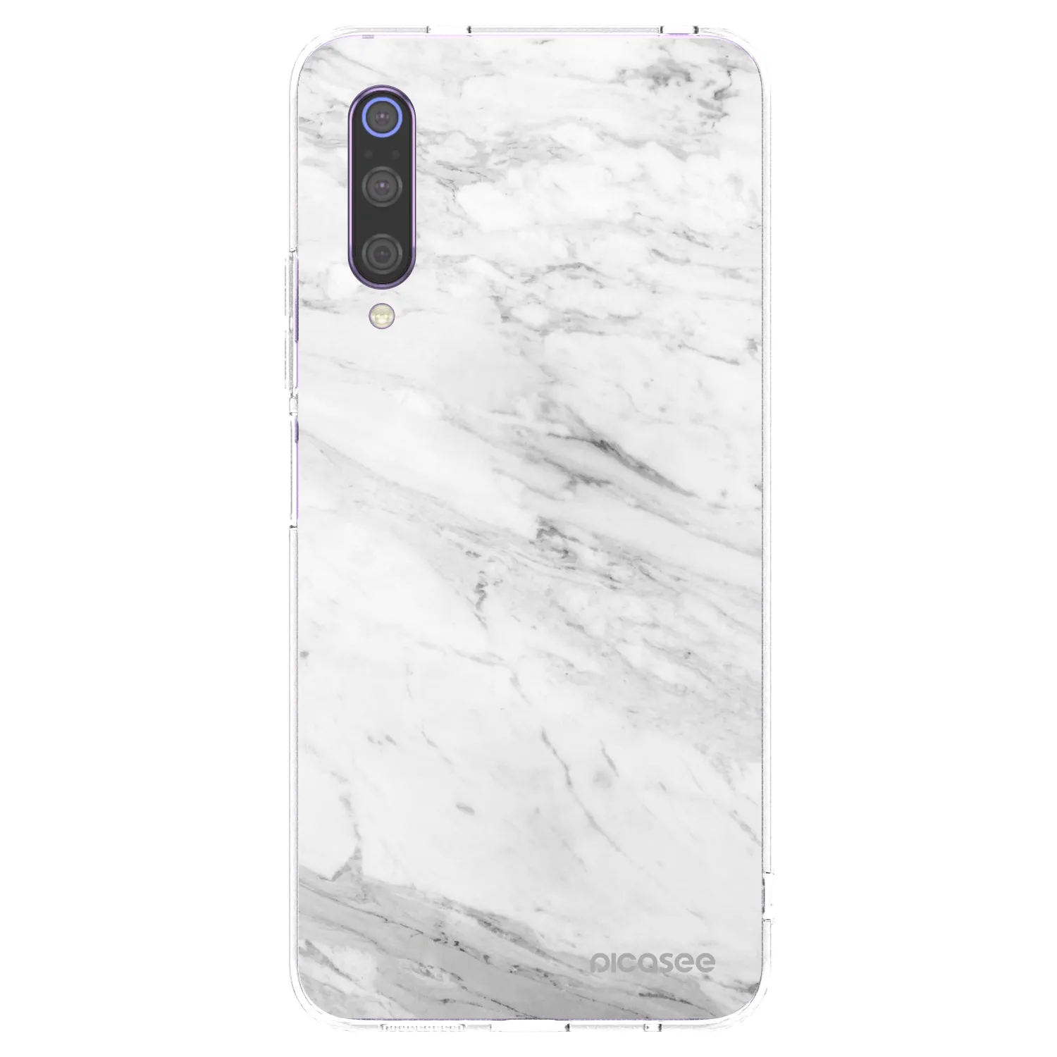 Picasee silikonový průhledný obal pro Xiaomi Mi 9 - White marble