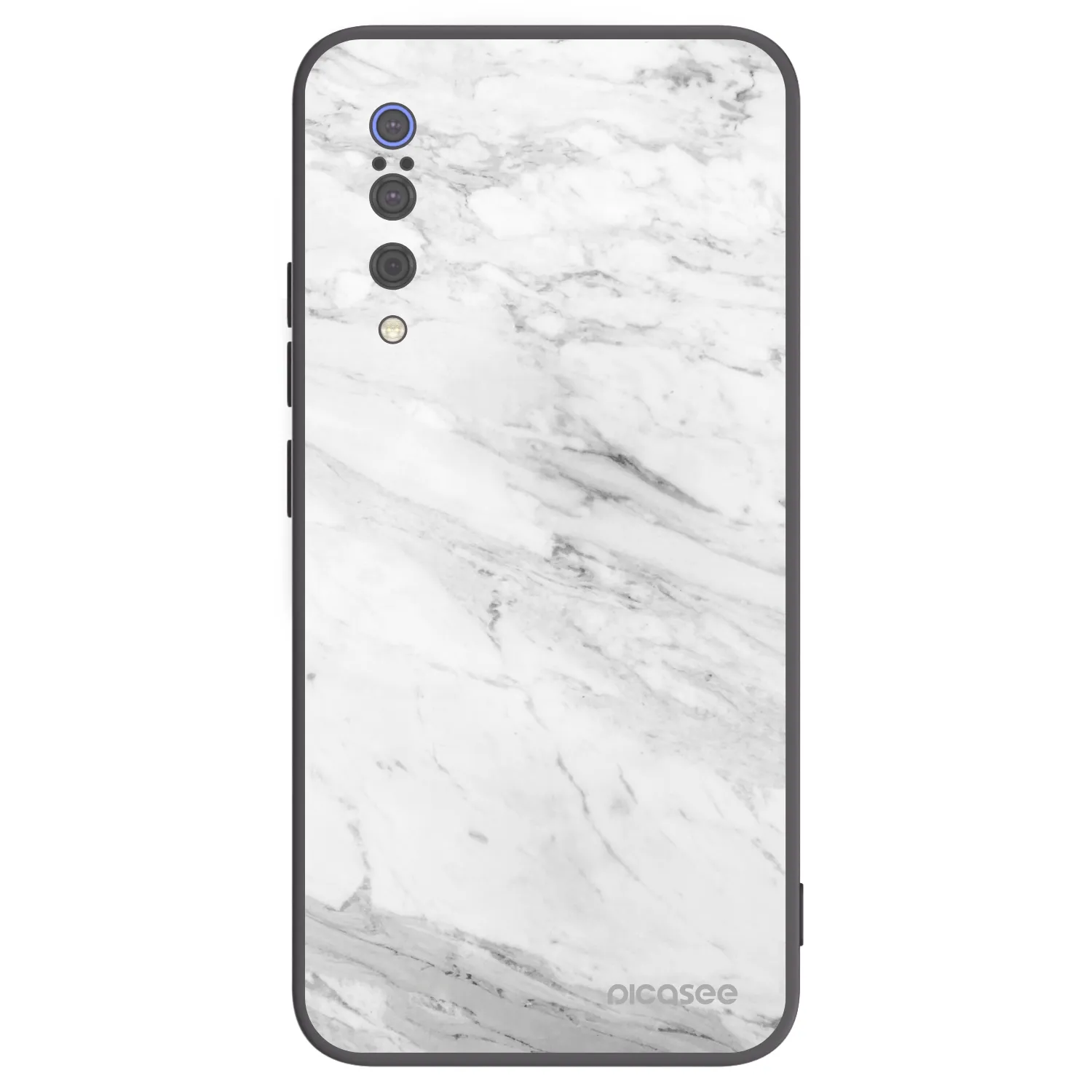 Picasee silikonový černý obal pro Xiaomi Mi 9 - White marble