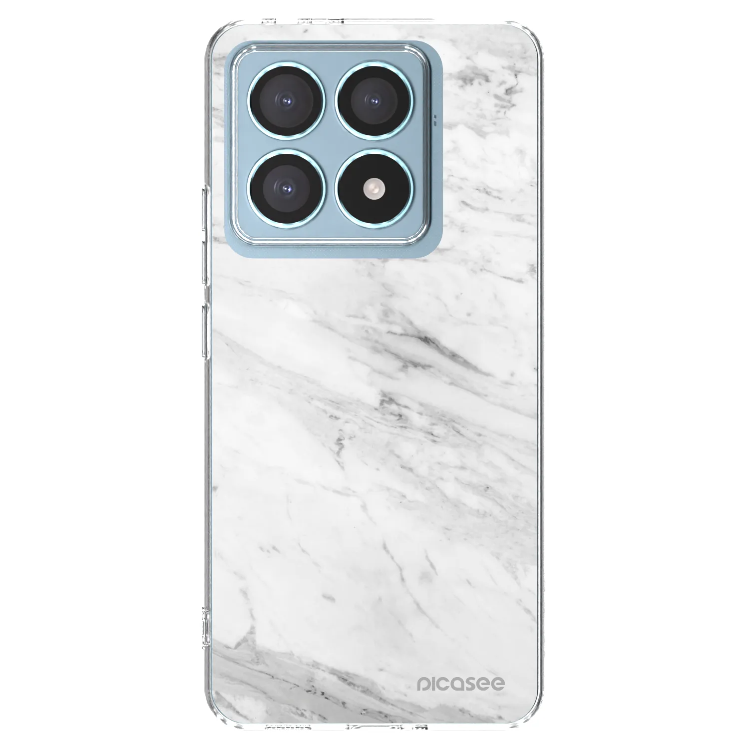 Picasee silikonový průhledný obal pro Xiaomi 14T Pro - White marble
