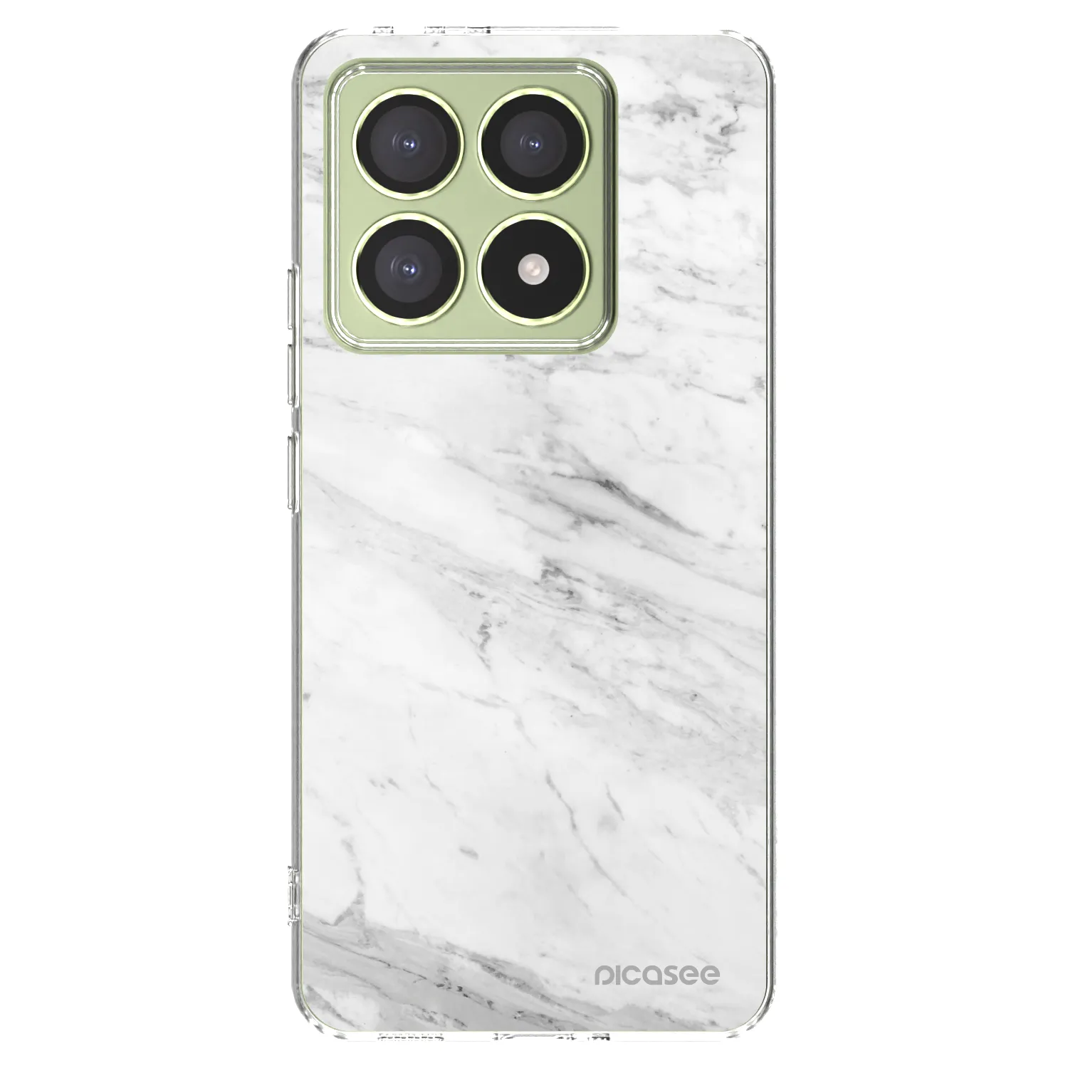 Picasee silikonový průhledný obal pro Xiaomi 14T - White marble