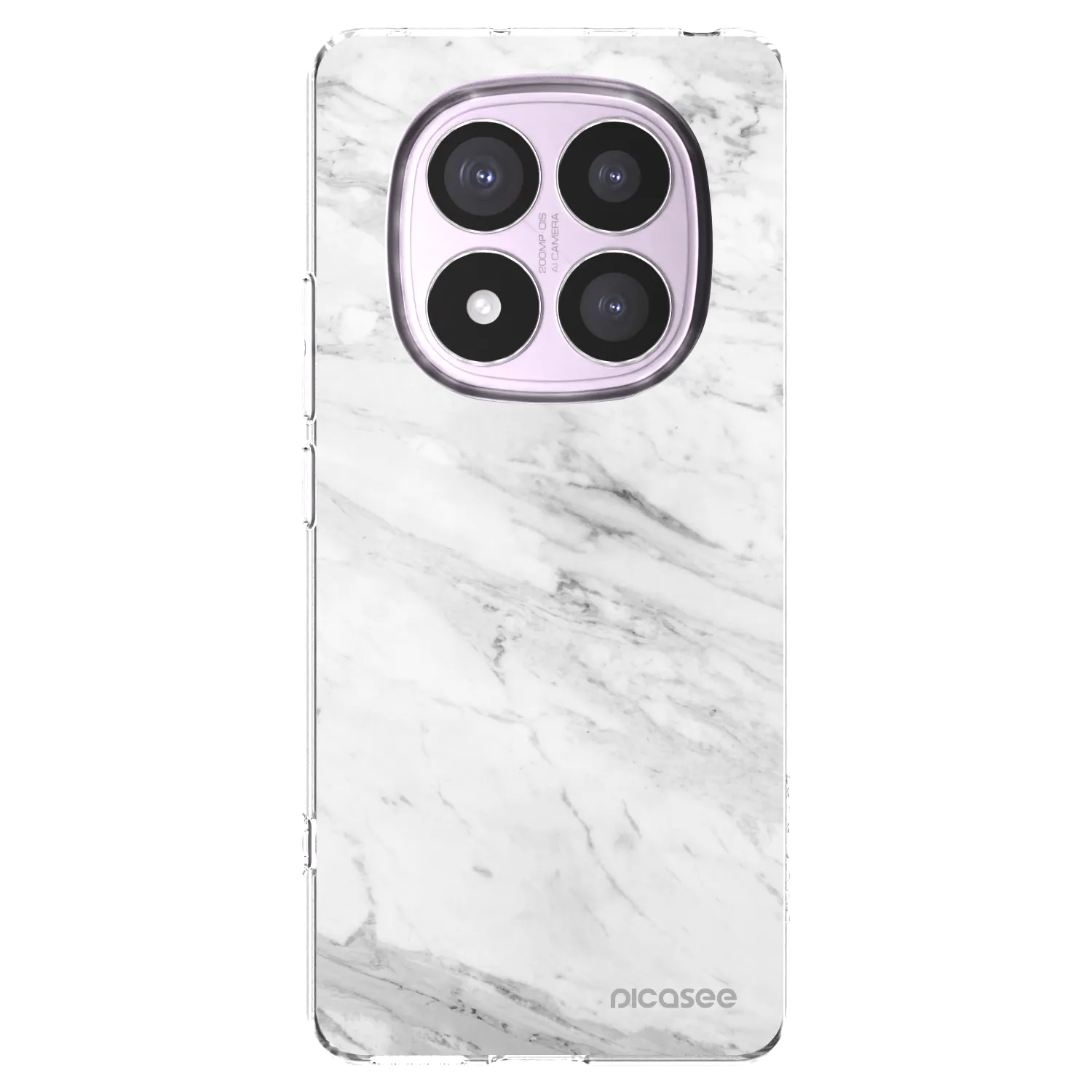 Picasee silikonový průhledný obal pro Xiaomi Redmi Note 14 Pro 5G - White marble