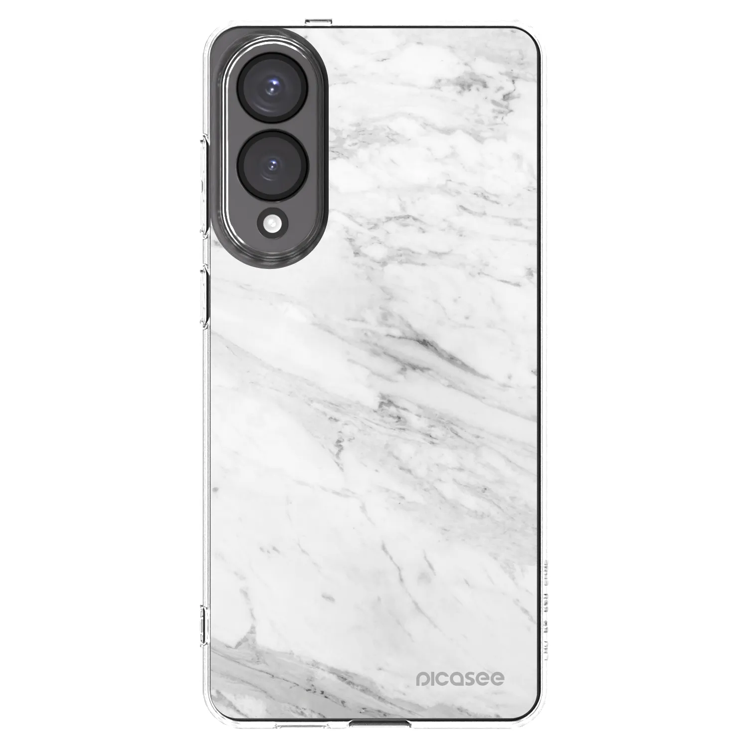 Picasee silikonový průhledný obal pro Samsung Galaxy S25 Edge 5G - White marble