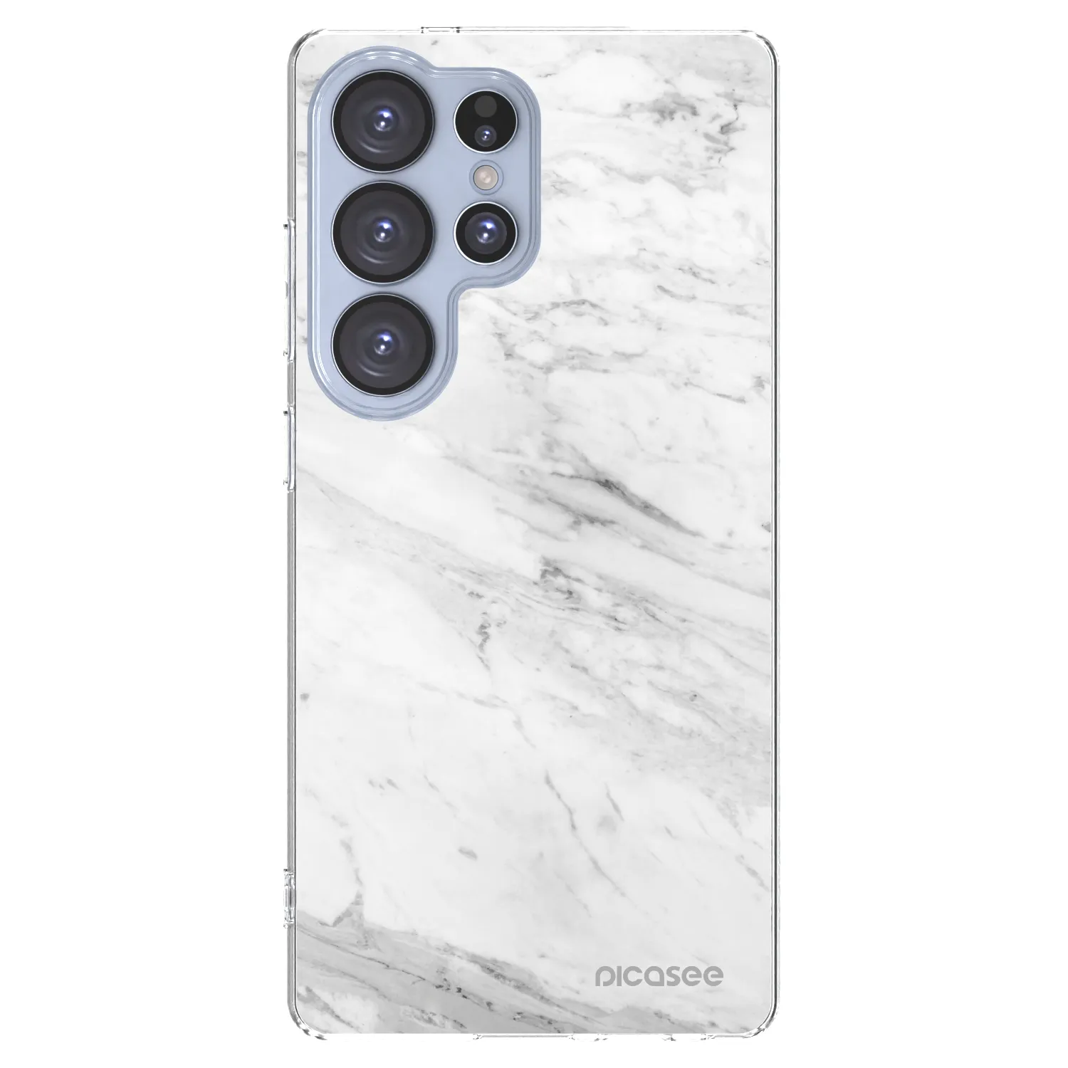 Picasee silikonový průhledný obal pro Samsung Galaxy S25 Ultra 5G - White marble