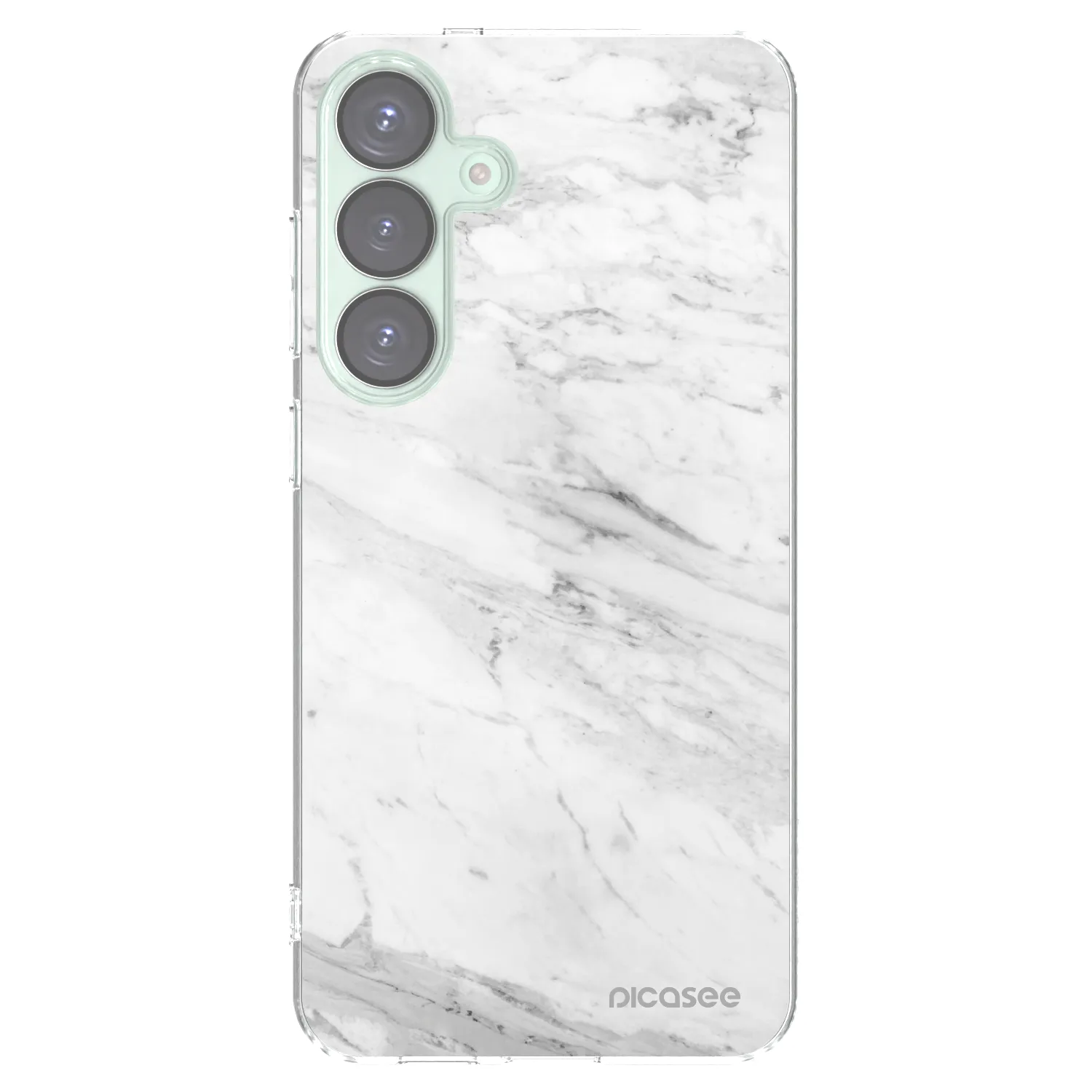 Picasee silikonový průhledný obal pro Samsung Galaxy S25+ 5G - White marble