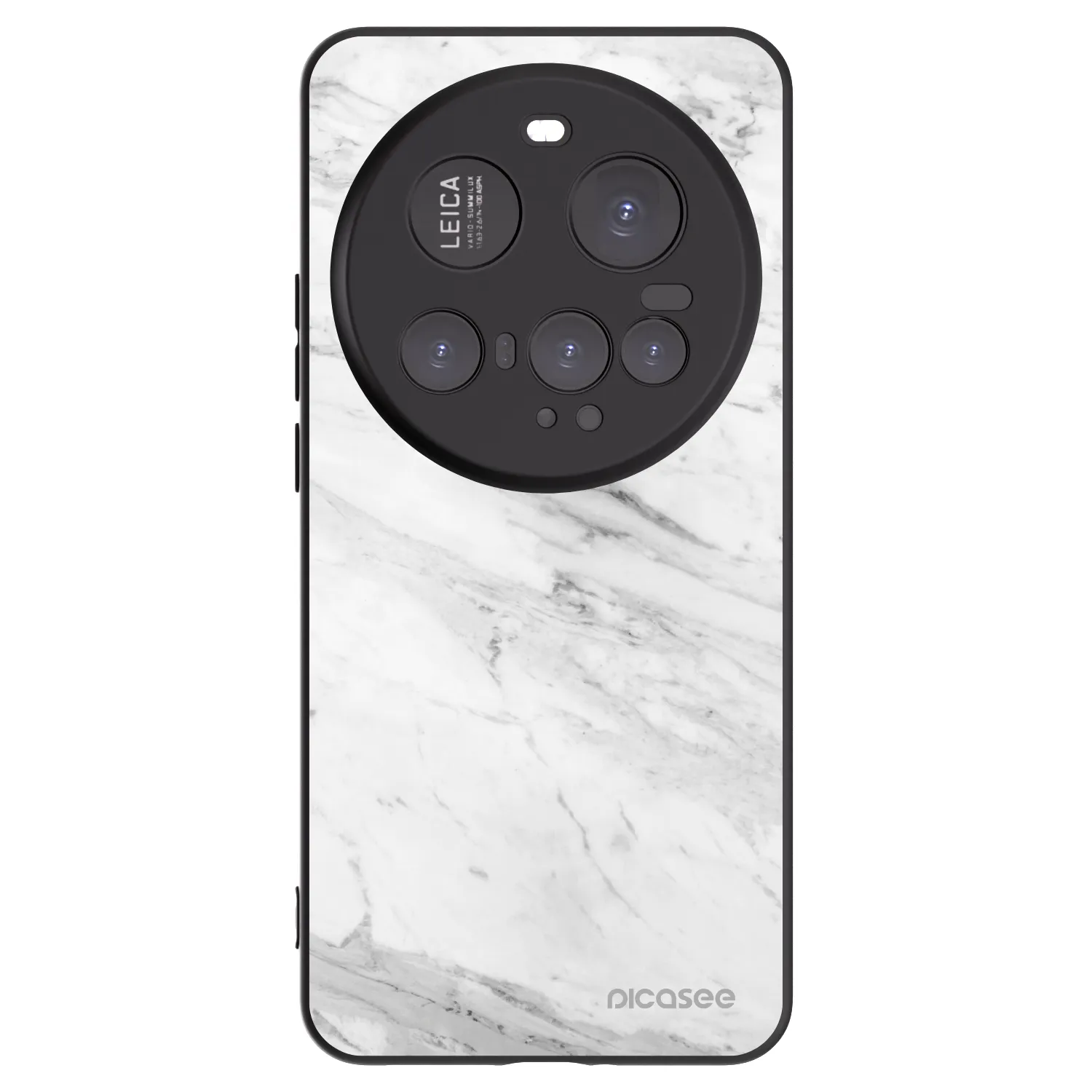 Picasee silikonový černý obal pro Xiaomi 15 Ultra - White marble