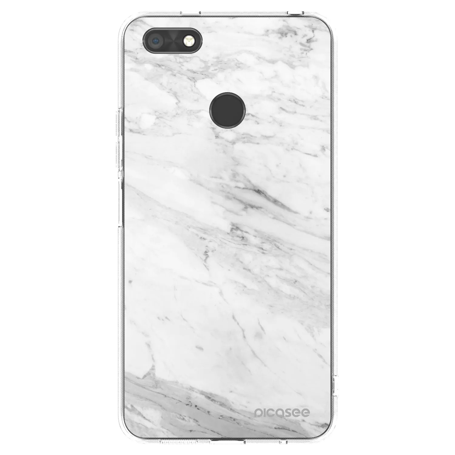 Picasee silikonový průhledný obal pro Huawei P9 Lite Mini - White marble
