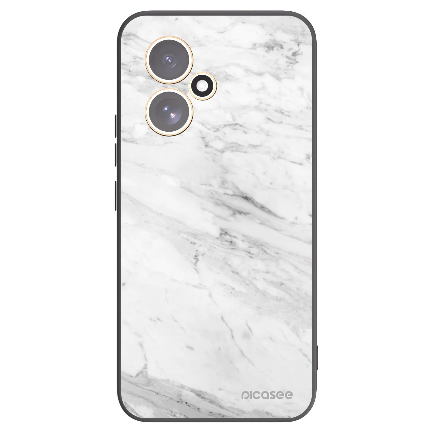 Picasee silikonový černý obal pro Honor 400 5G - White marble