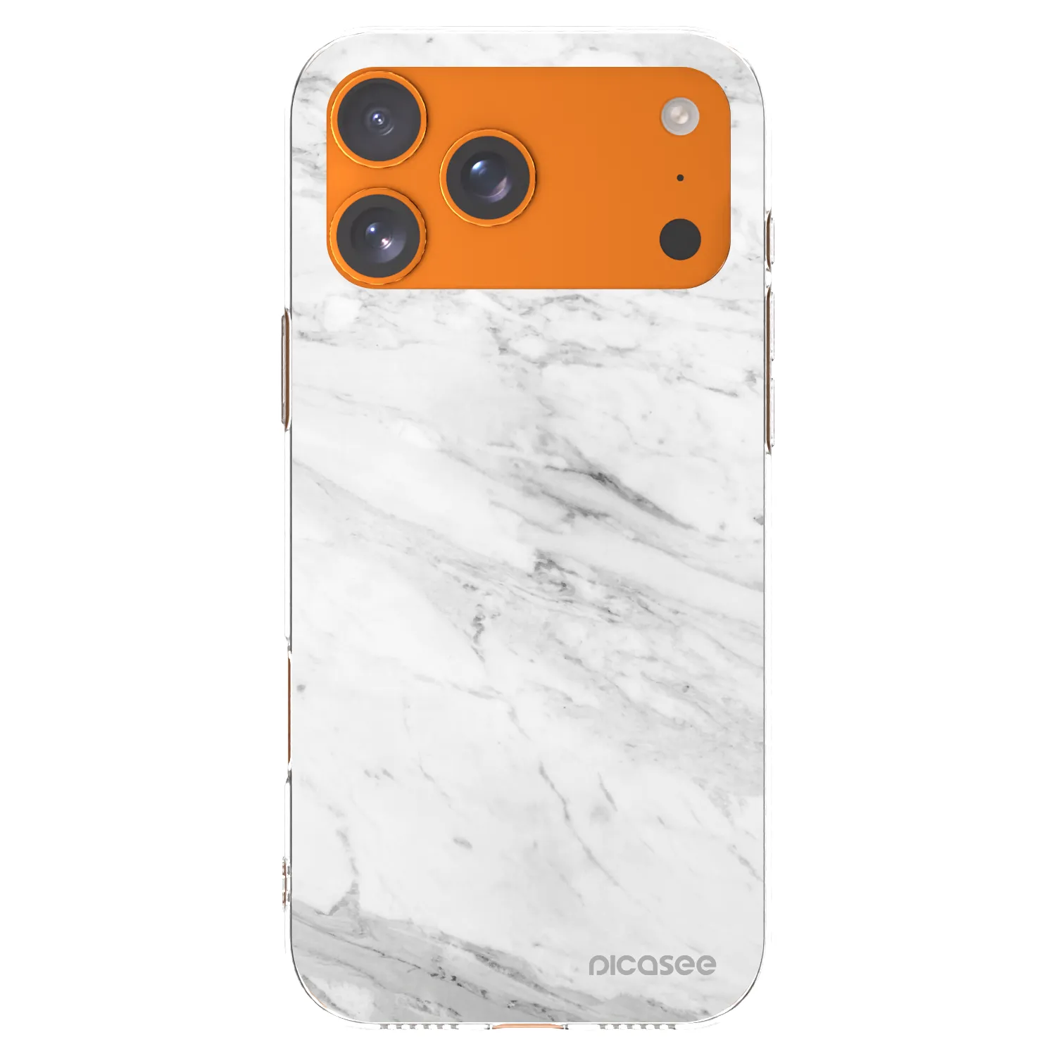 Picasee silikonový průhledný obal pro Apple iPhone 17 Pro Max - White marble