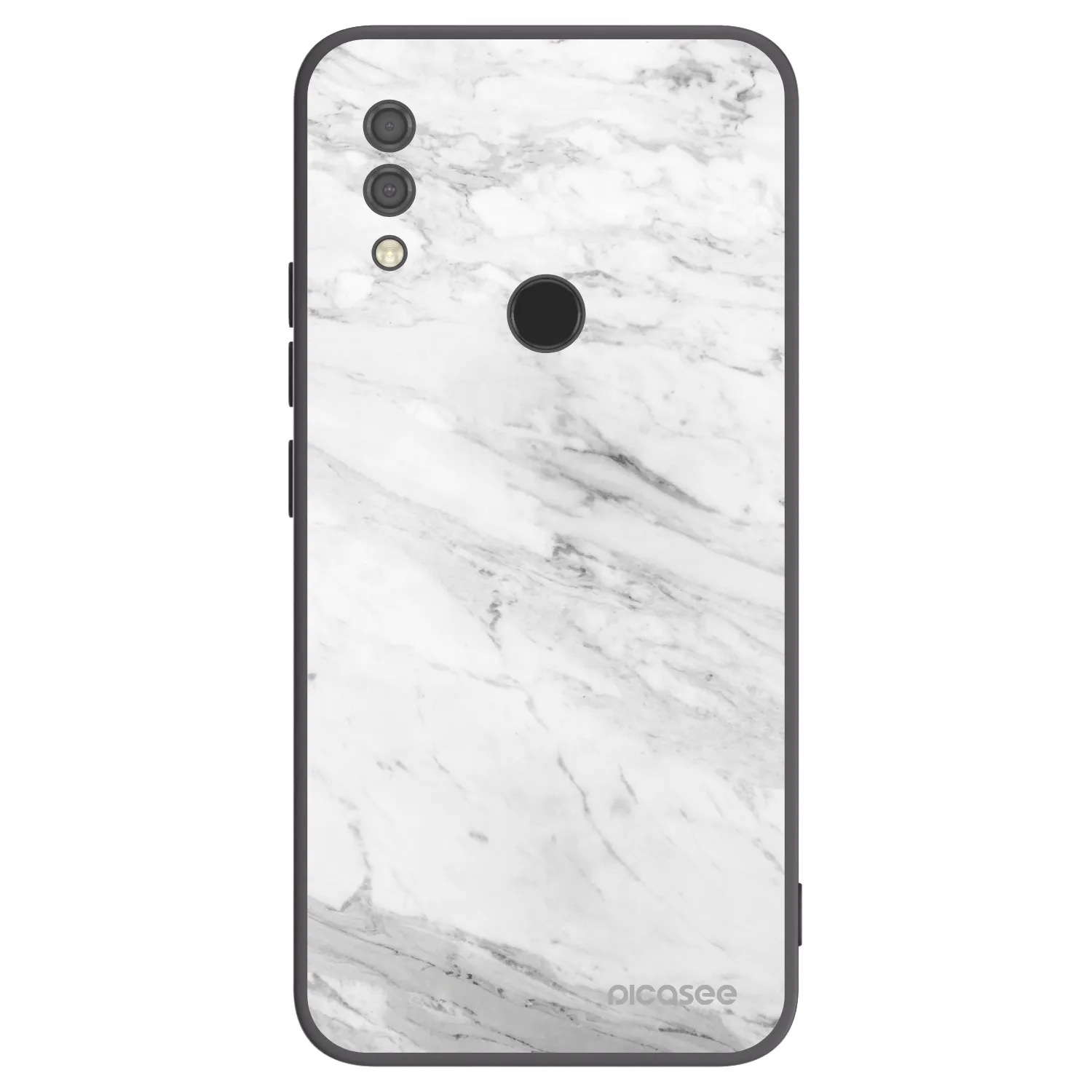 Picasee silikonový černý obal pro Xiaomi Redmi 7 - White marble