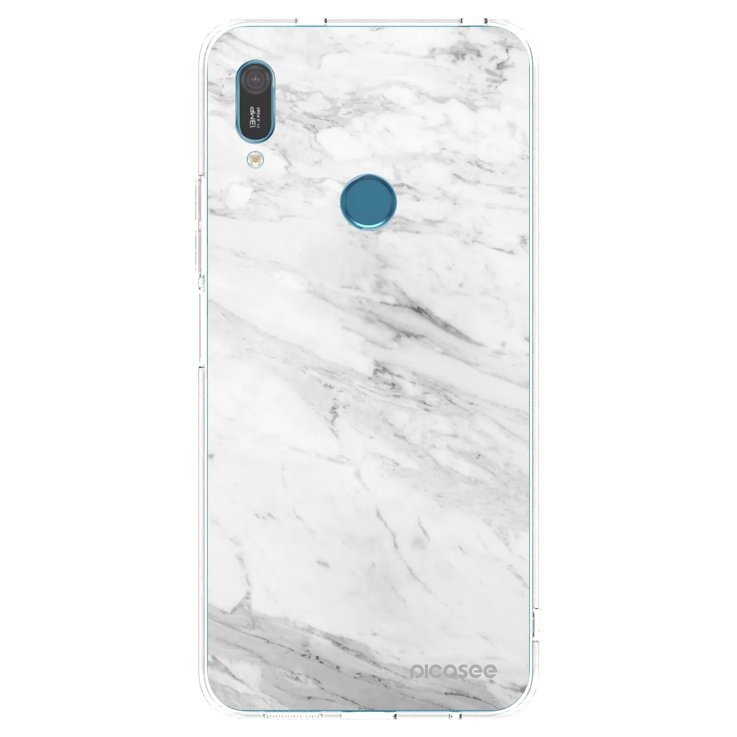 Picasee silikonový průhledný obal pro Huawei Y6 2019 - White marble