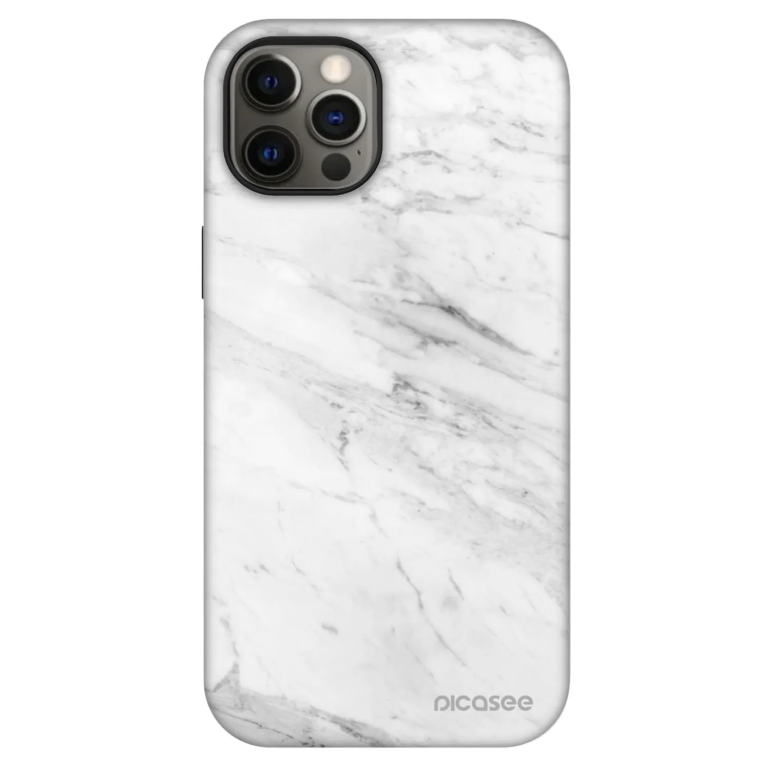 Picasee Fashion Case MagSafe Apple iPhone 12 - White marble
