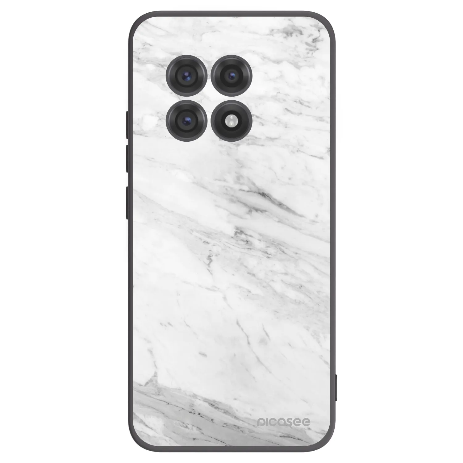 Picasee silikonový černý obal pro OnePlus 13R 5G - White marble
