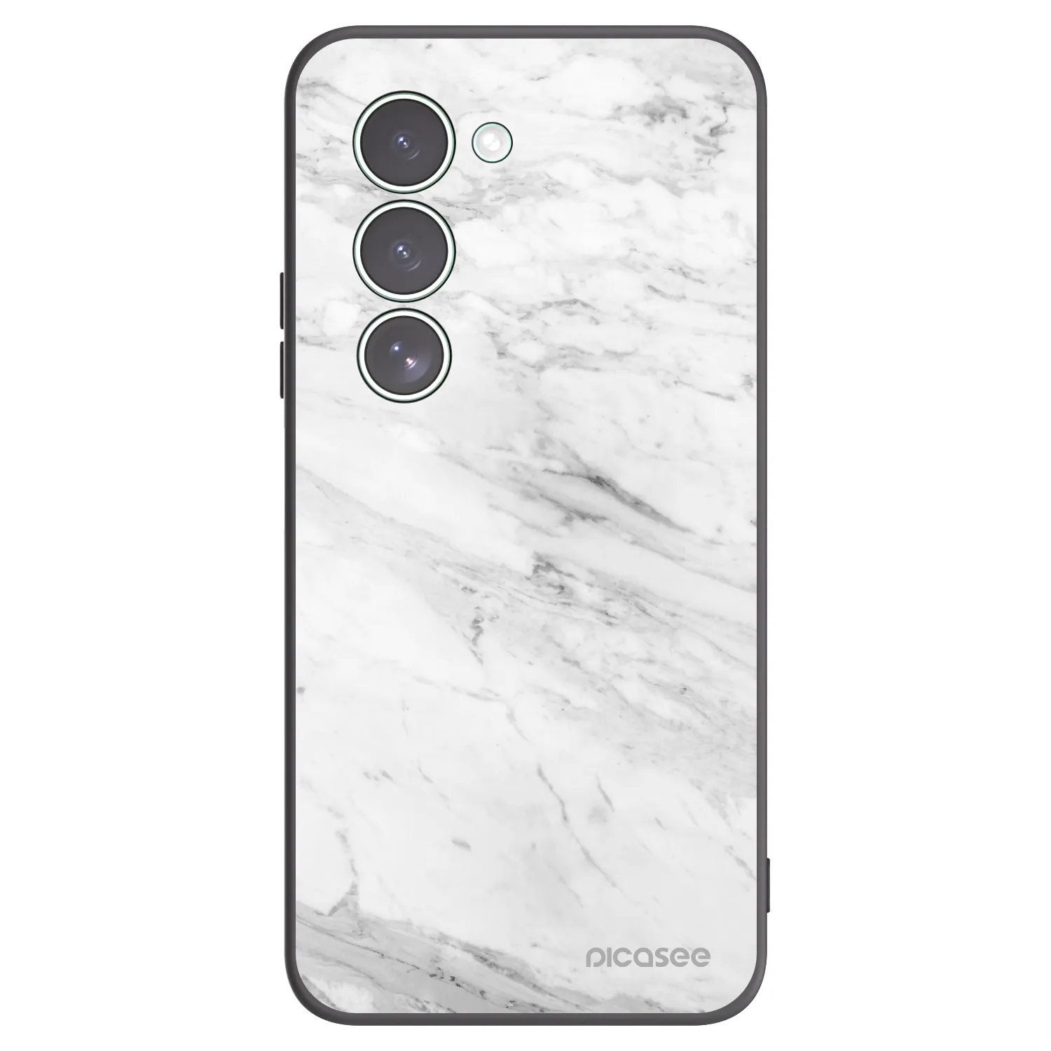 Picasee silikonový černý obal pro Xiaomi Redmi 15 5G - White marble