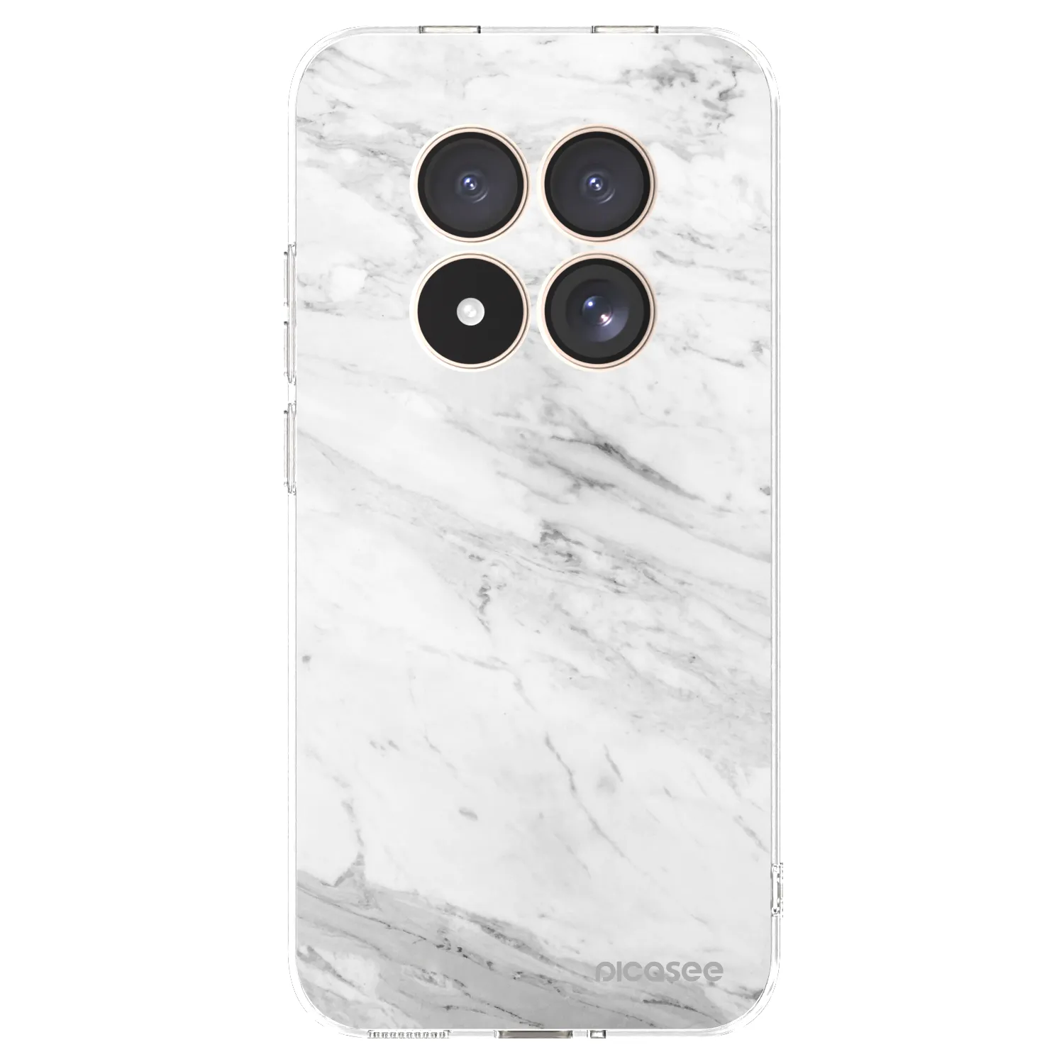 Picasee silikonový průhledný obal pro Xiaomi Redmi Note 15 Pro 4G - White marble