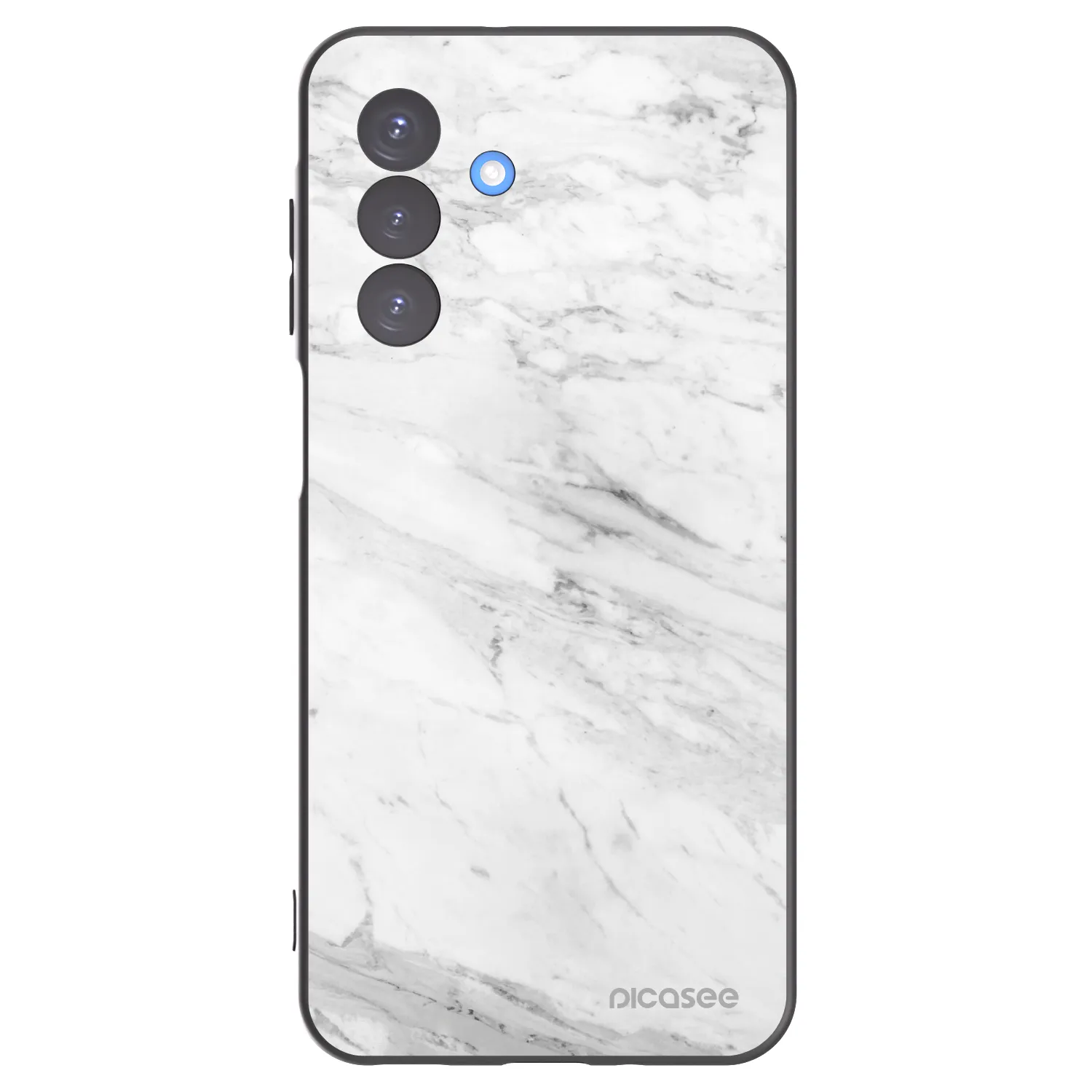 Picasee silikonový černý obal pro Samsung Galaxy A17 5G - White marble