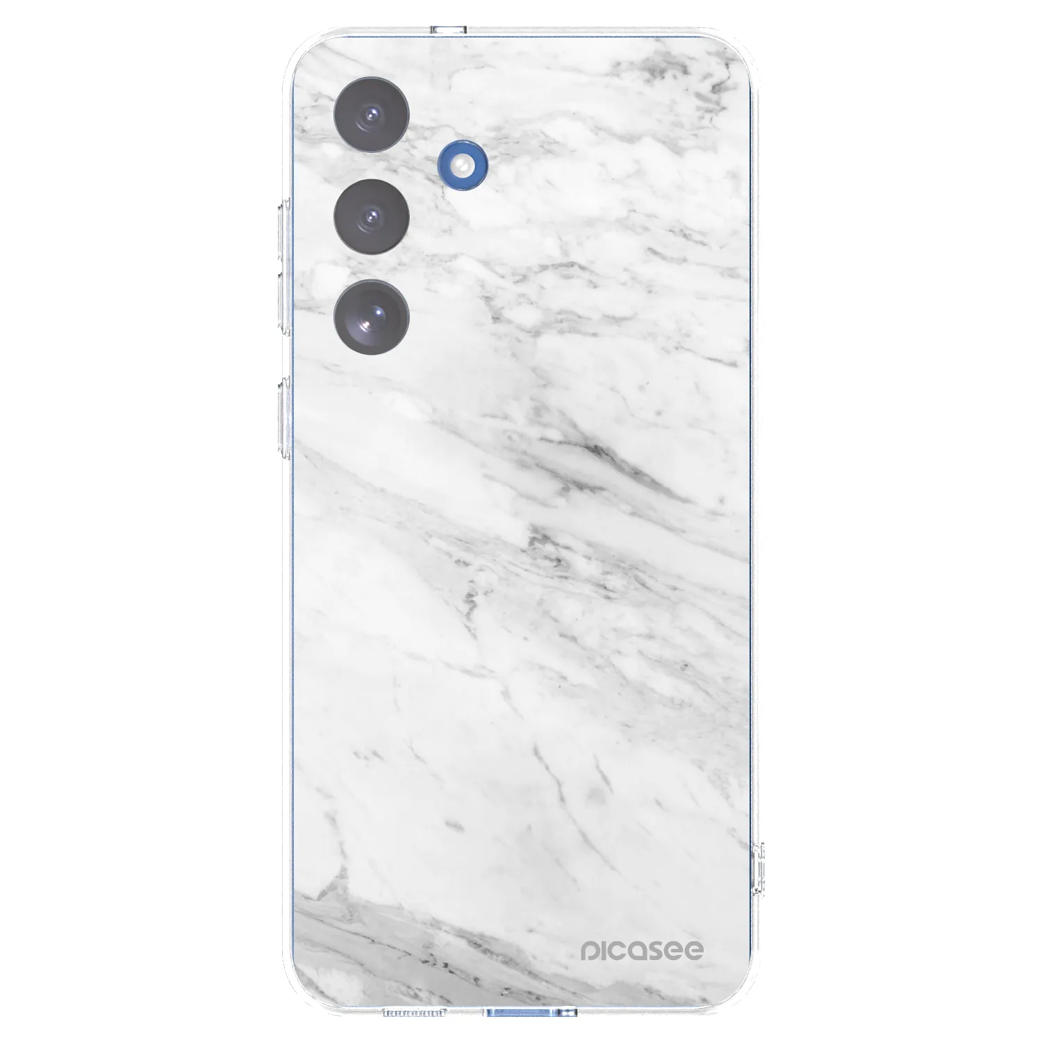 Picasee silikonový průhledný obal pro Samsung Galaxy S25 FE 5G - White marble