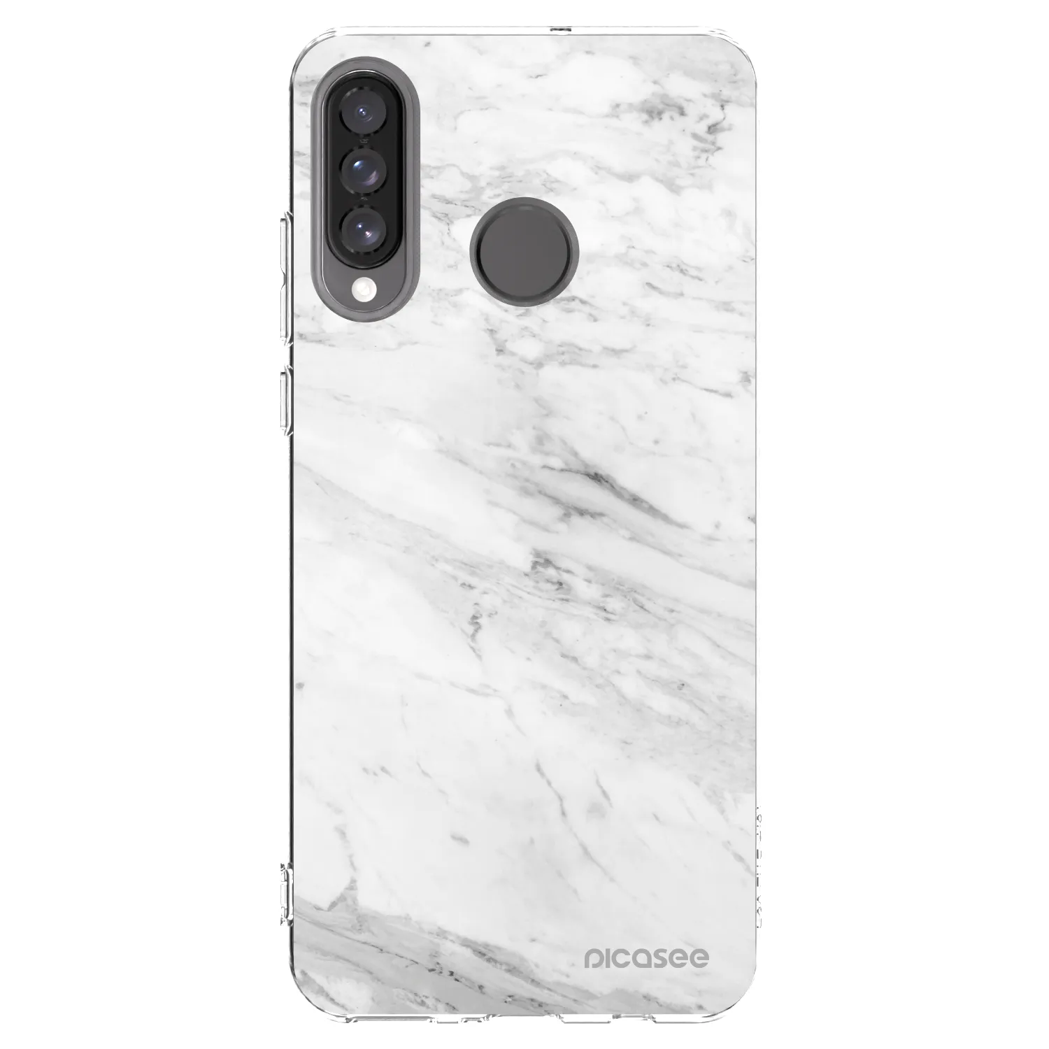 Picasee silikonový průhledný obal pro Huawei P30 Lite - White marble