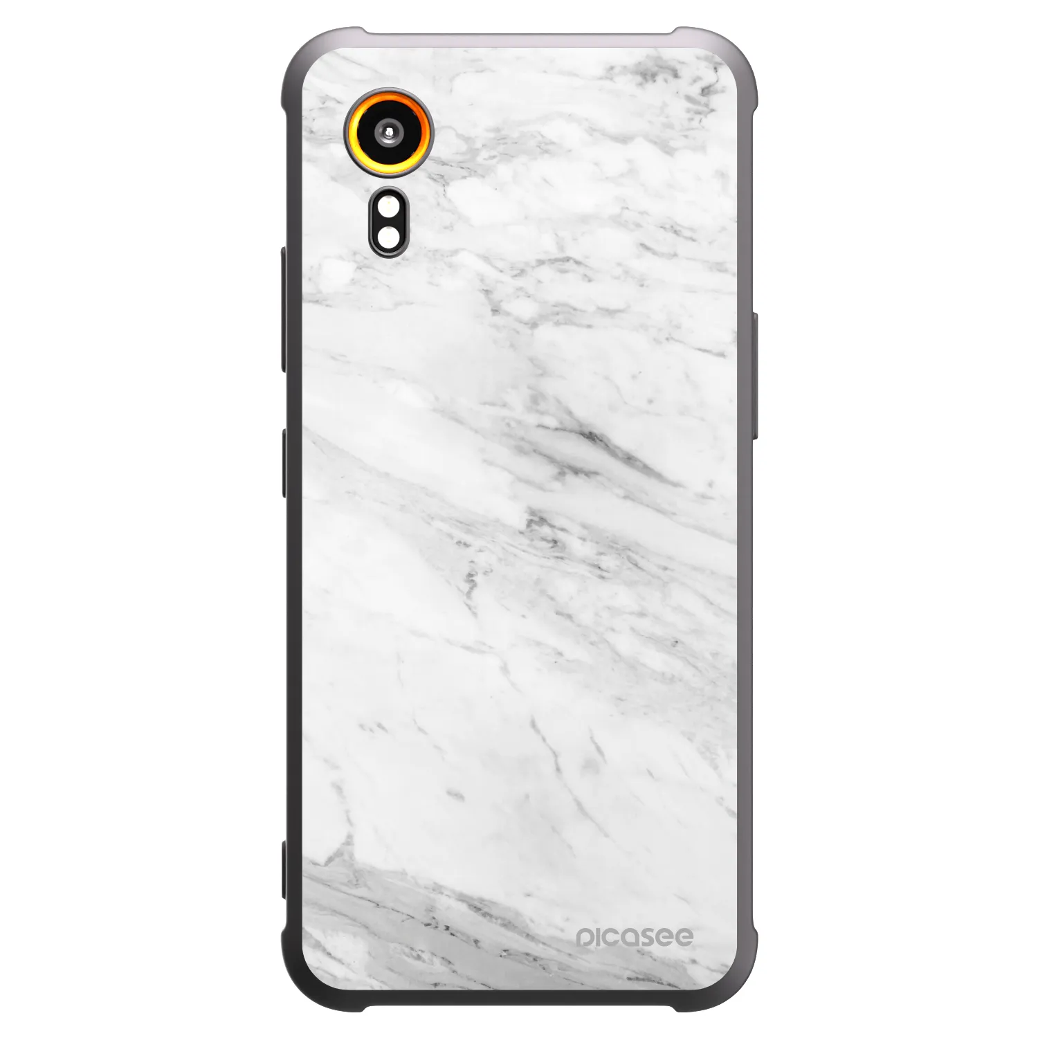 Picasee silikonový černý obal pro Samsung Galaxy Xcover 7 - White marble