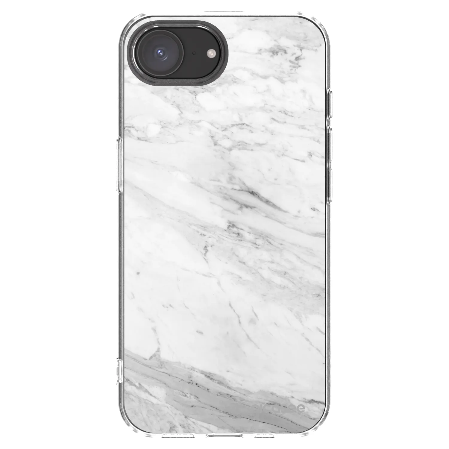 Picasee silikonový průhledný obal pro Apple iPhone 17e - White marble