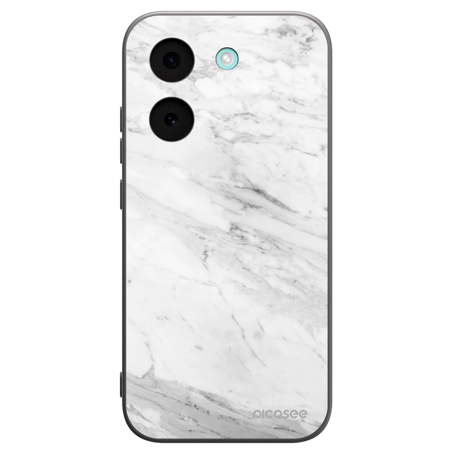 Picasee silikonový černý obal pro Xiaomi Poco X8 Pro - White marble