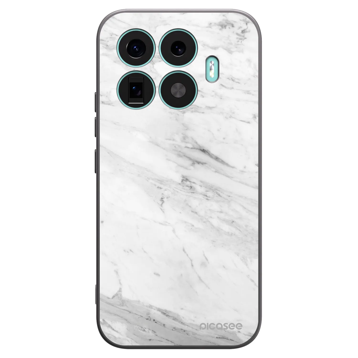 Picasee silikonový černý obal pro Xiaomi 17T - White marble