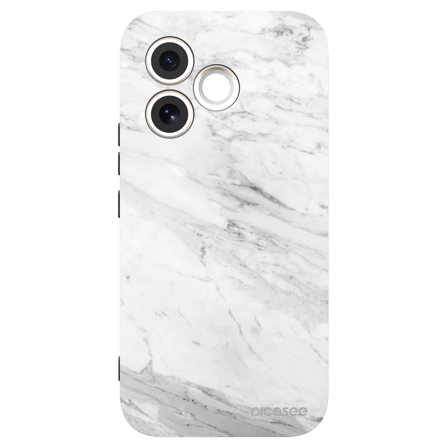 Picasee silikonový černý obal pro Honor 600 Lite - White marble