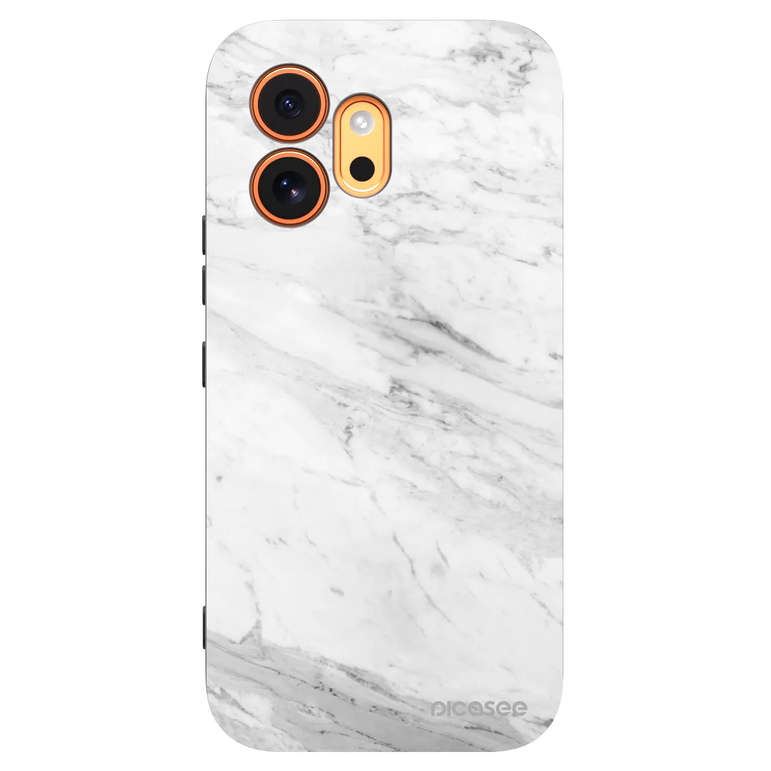 Picasee silikonový černý obal pro Honor 600 - White marble