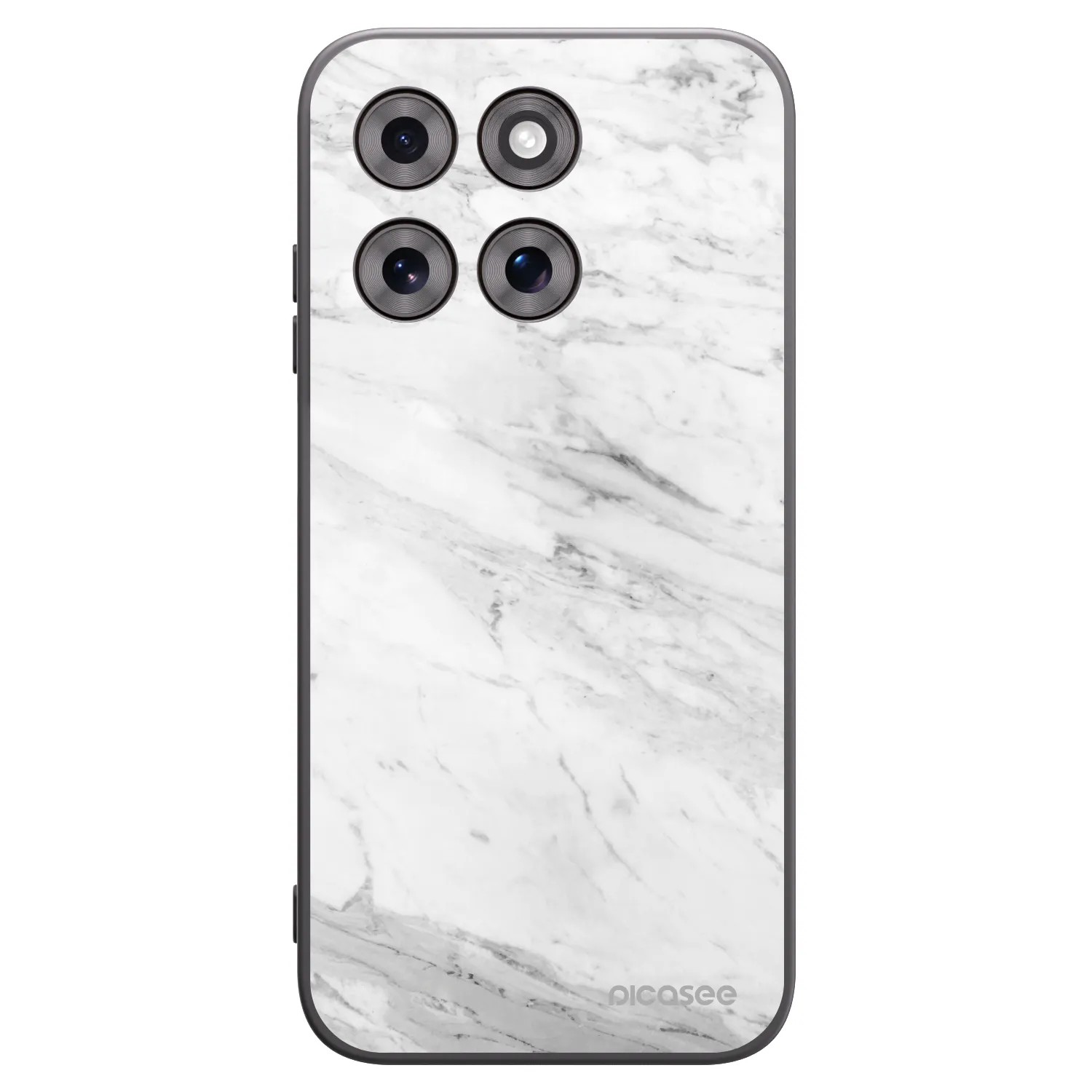 Picasee silikonový černý obal pro Motorola Moto G77 - White marble