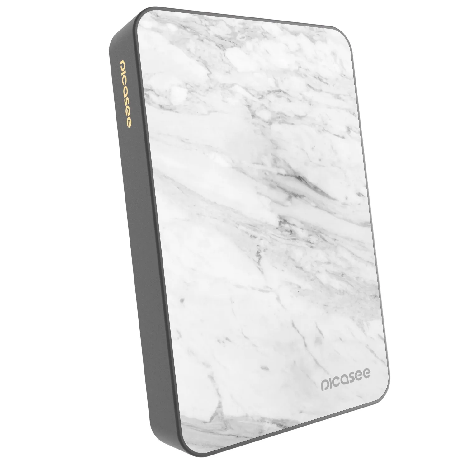 Picasee Powerbanka s MagSafe 10 000 mAh Šedá - White marble