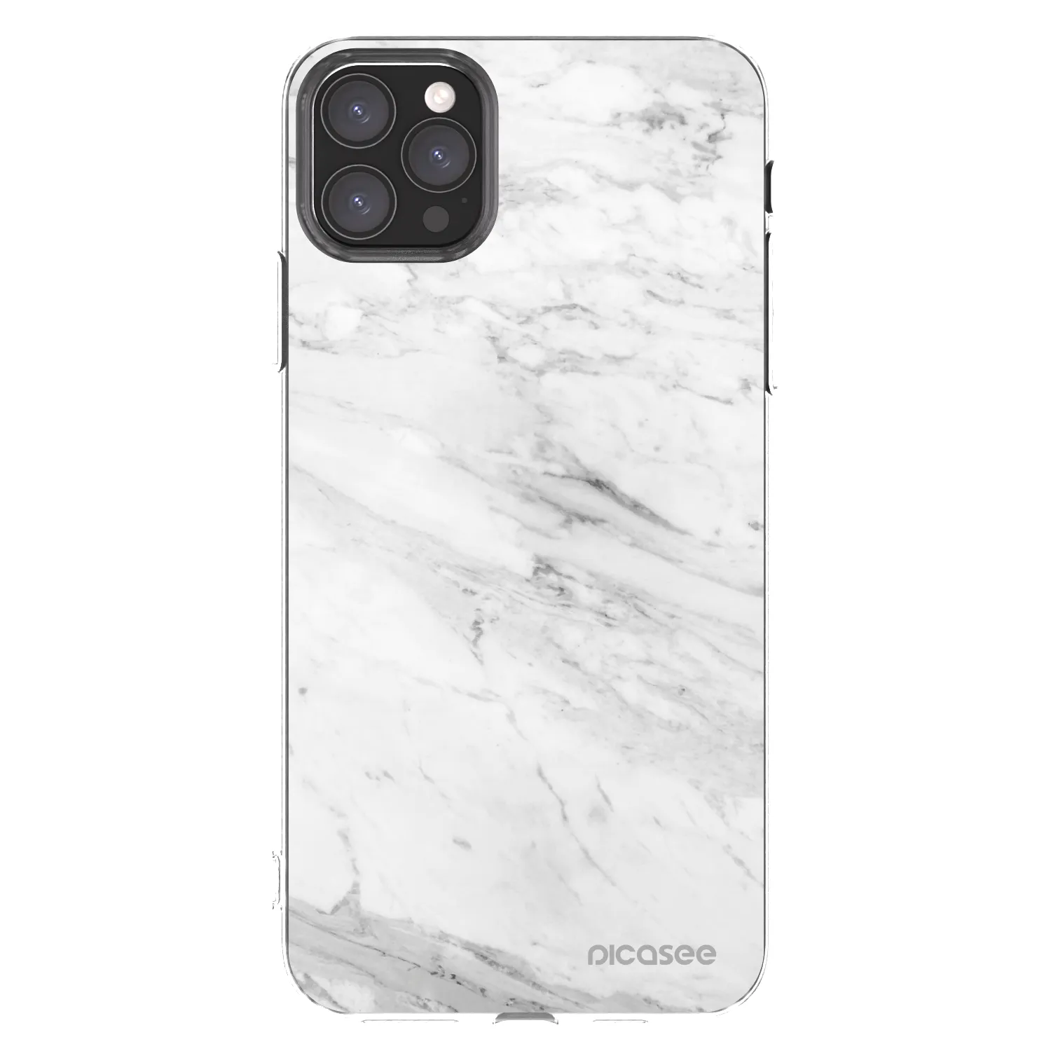 Picasee silikonový průhledný obal pro Apple iPhone 11 Pro Max - White marble