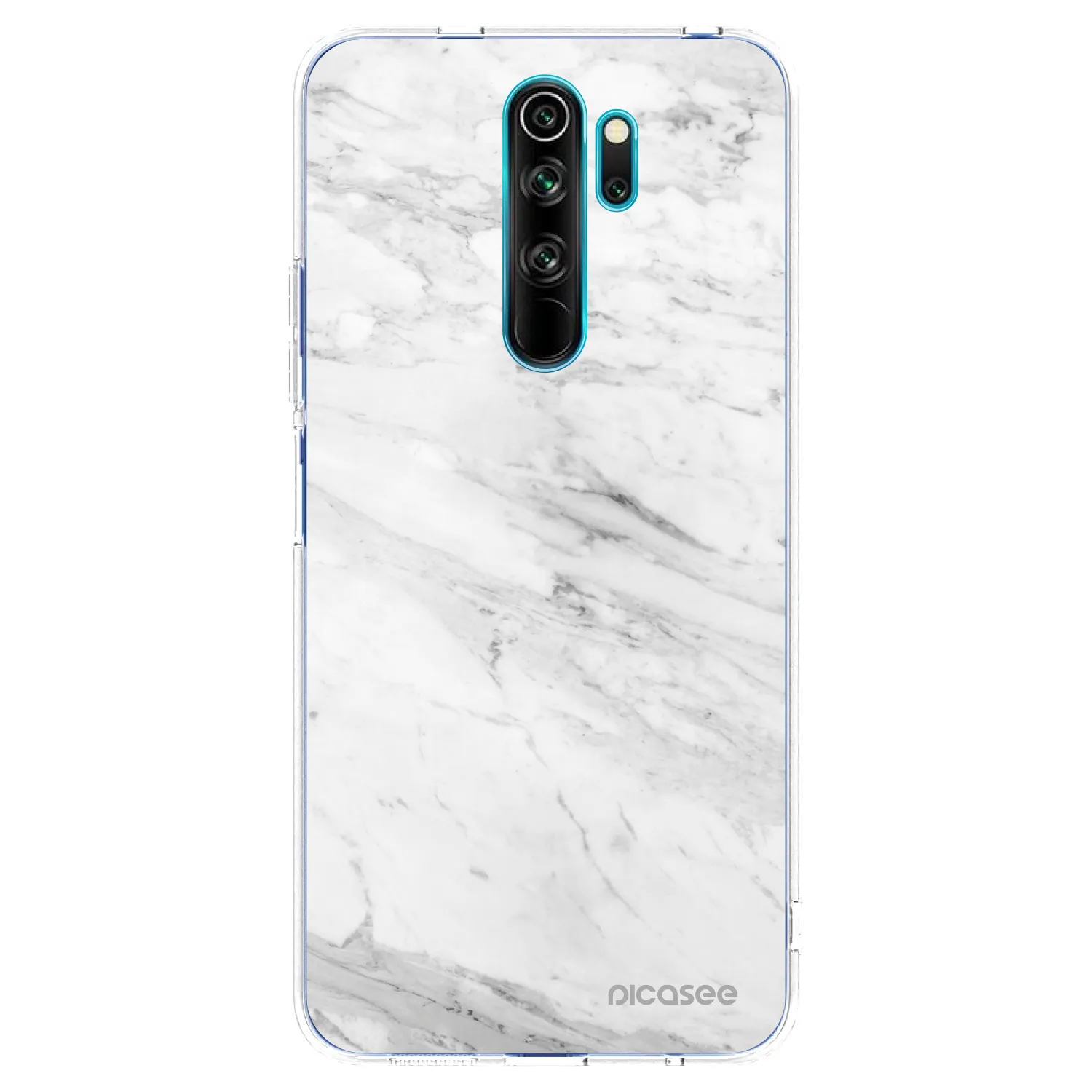 Picasee silikonový průhledný obal pro Xiaomi Redmi Note 8 Pro - White marble