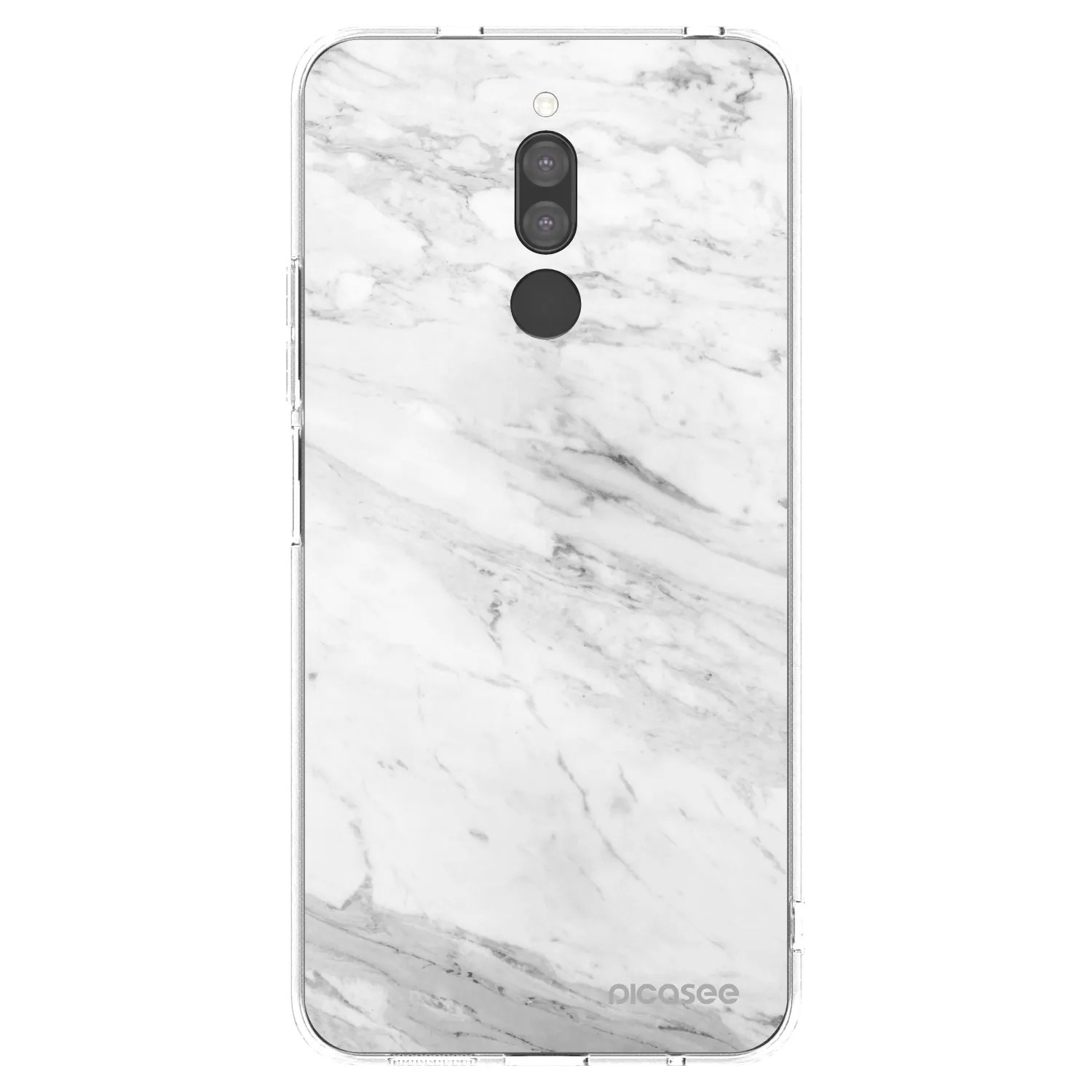 Picasee silikonový průhledný obal pro Xiaomi Redmi 8 - White marble