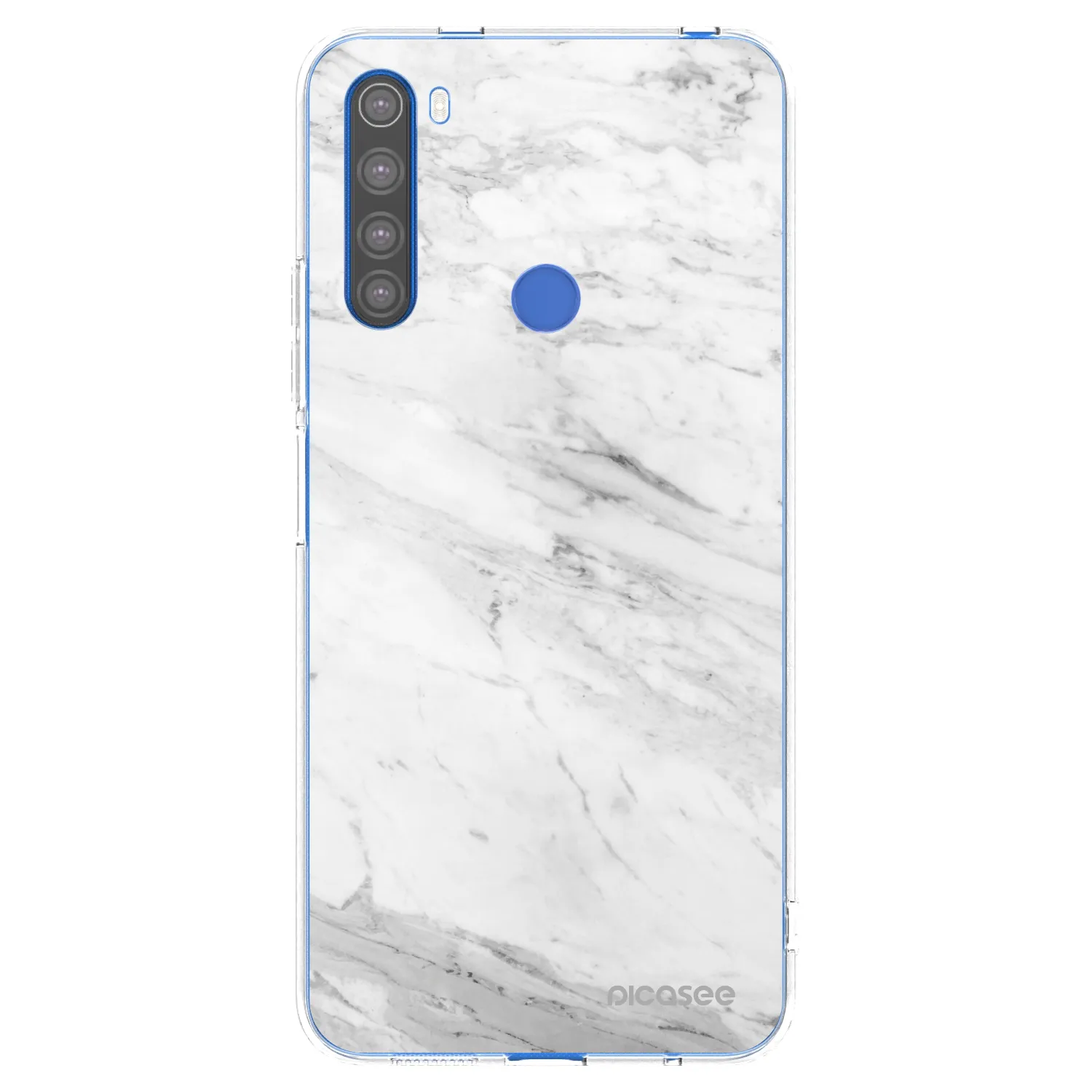 Picasee silikonový průhledný obal pro Xiaomi Redmi Note 8T - White marble