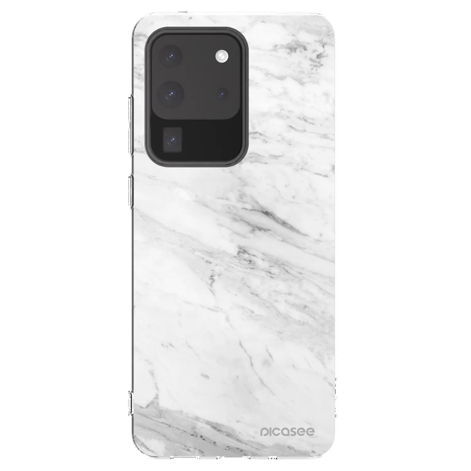 Picasee silikonový průhledný obal pro Samsung Galaxy S20 Ultra 5G G988F - White marble