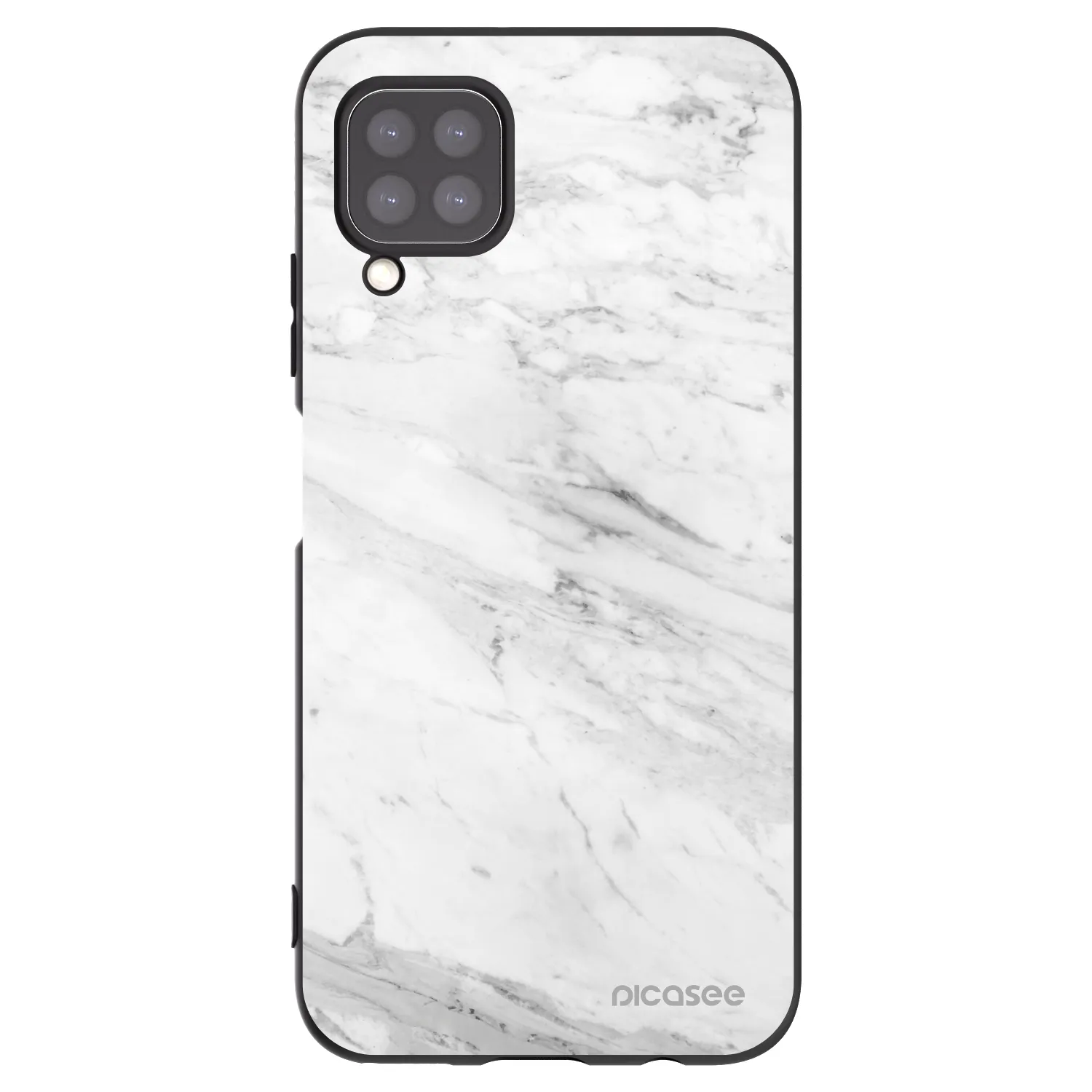 Picasee silikonový černý obal pro Huawei P40 Lite - White marble